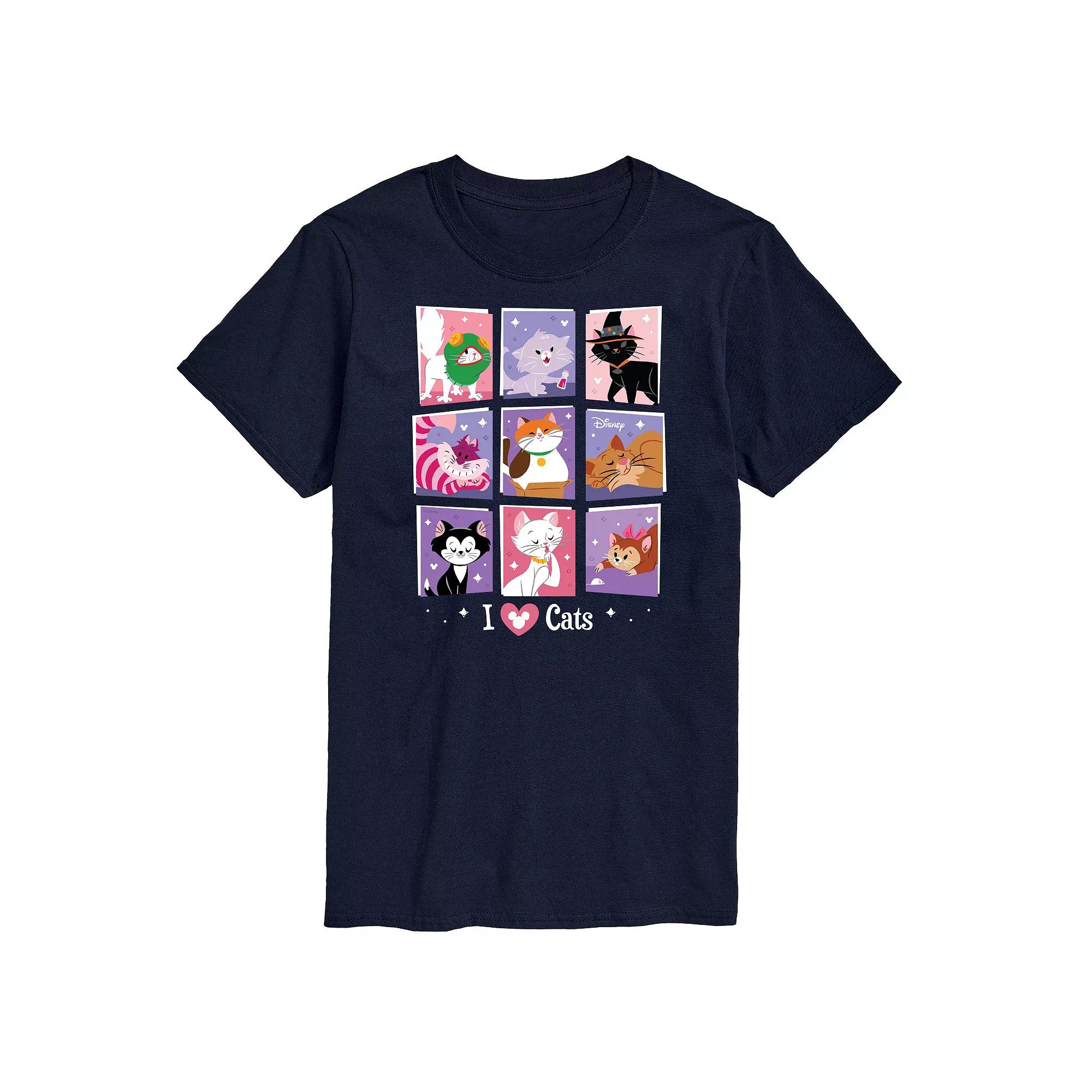 Disney's Men's Grid Of Assorted Cats Graphic Tee,  Product Image