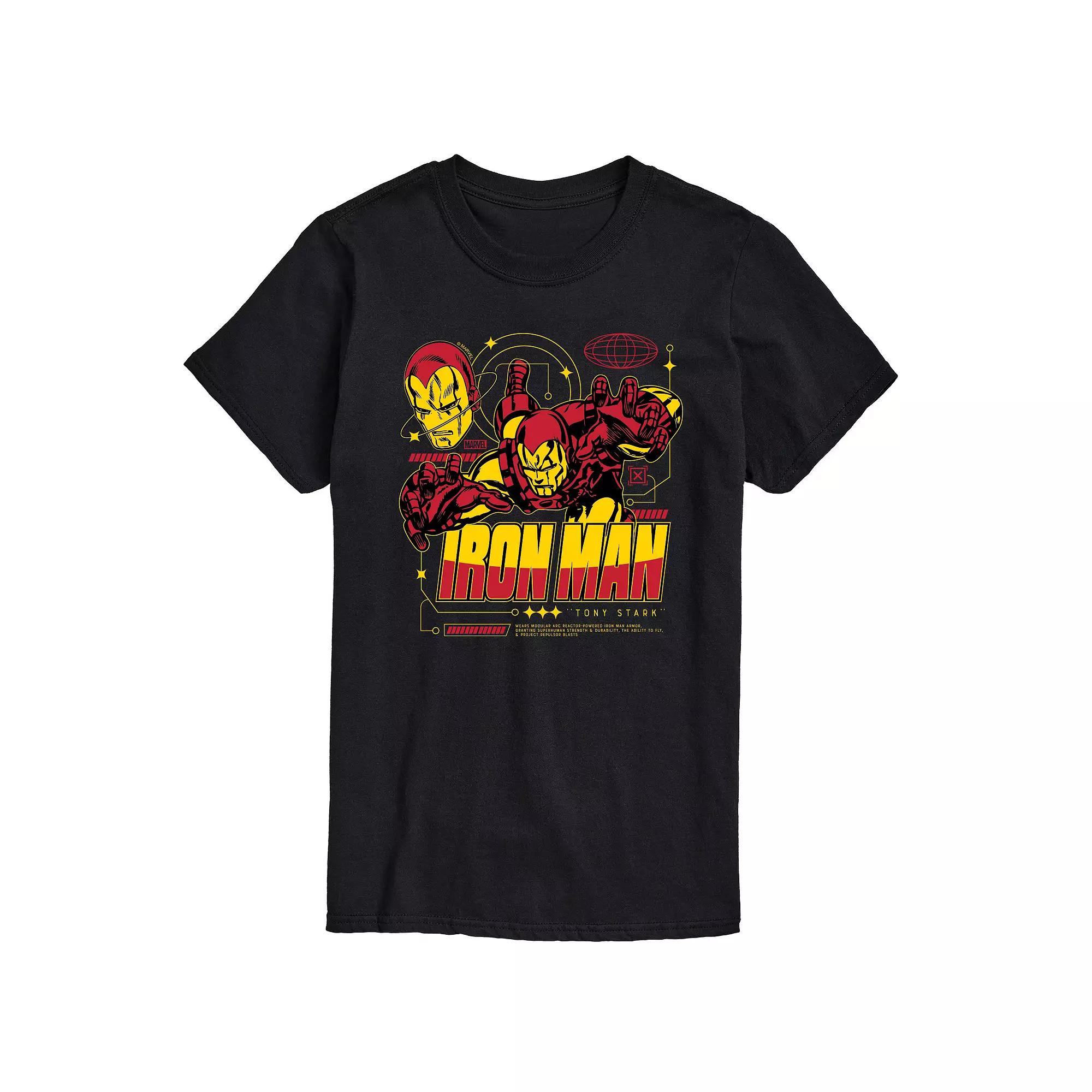 Men's Marvel Iron Man Armor Specs Graphic Tee,  Product Image
