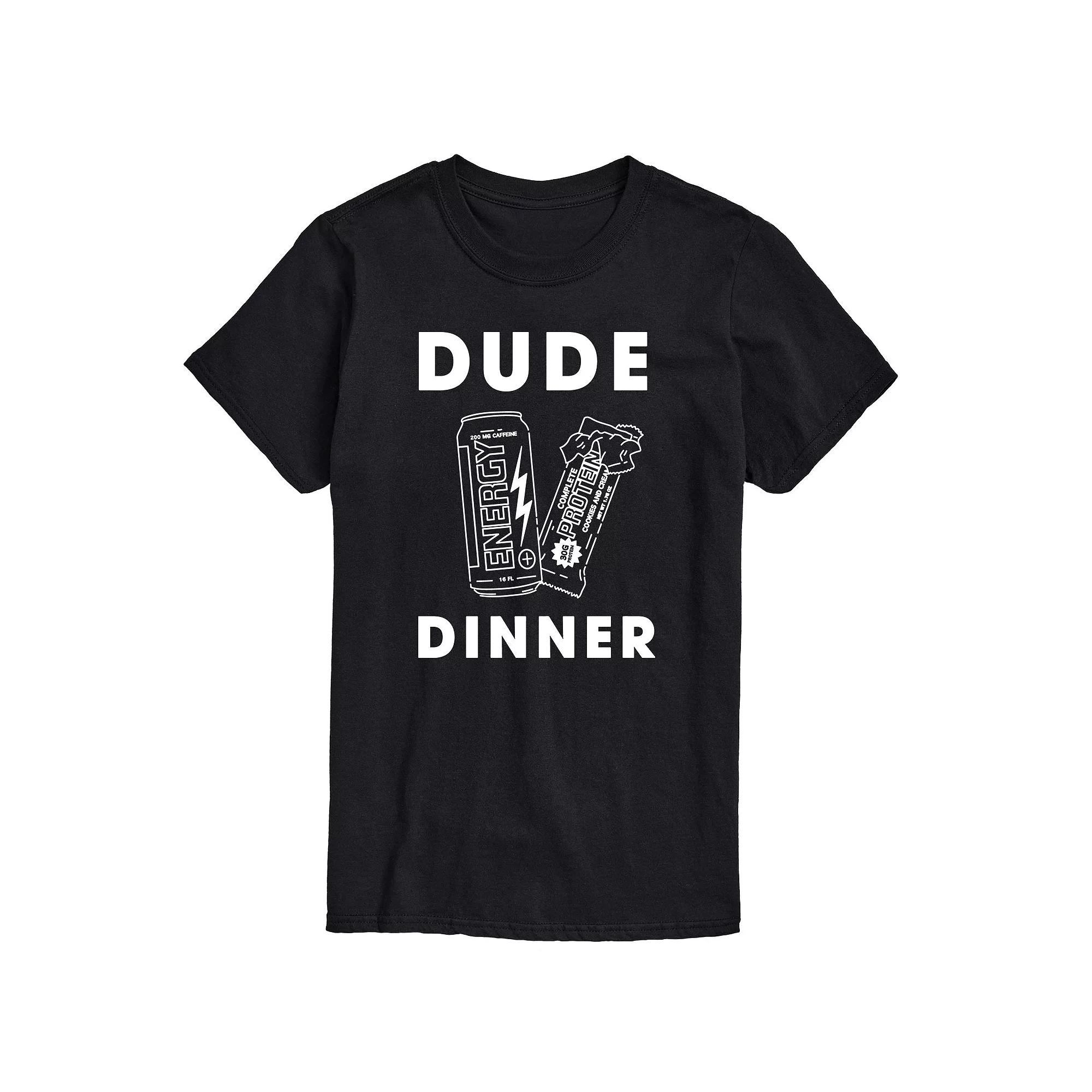 Men's Dude Dinner Energy Drink Protein Bar Graphic Tee,  Product Image