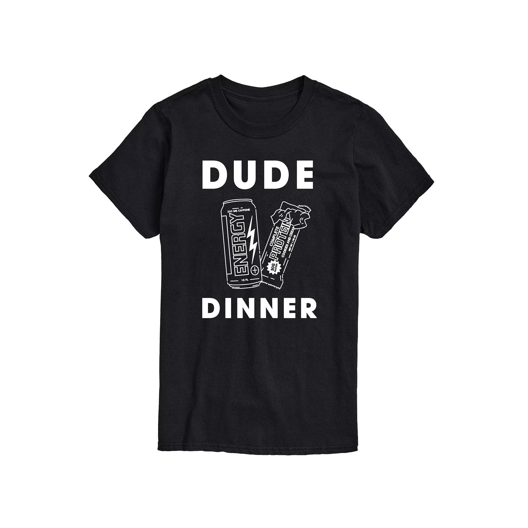 Men's Dude Dinner Energy Drink Protein Bar Graphic Tee,  Product Image
