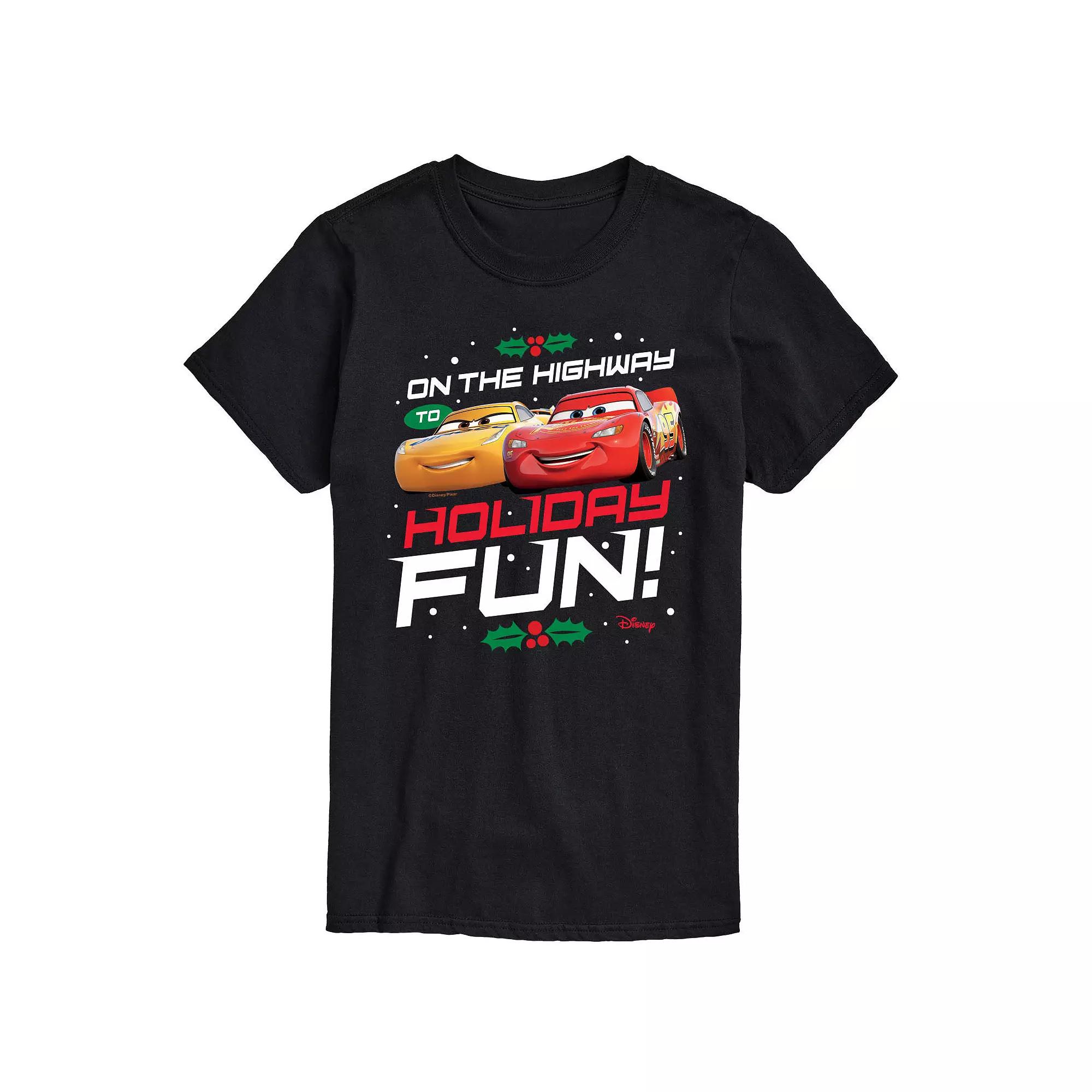 Disney's Cars Men's Highway To Holiday Fun Graphic Tee,  Product Image