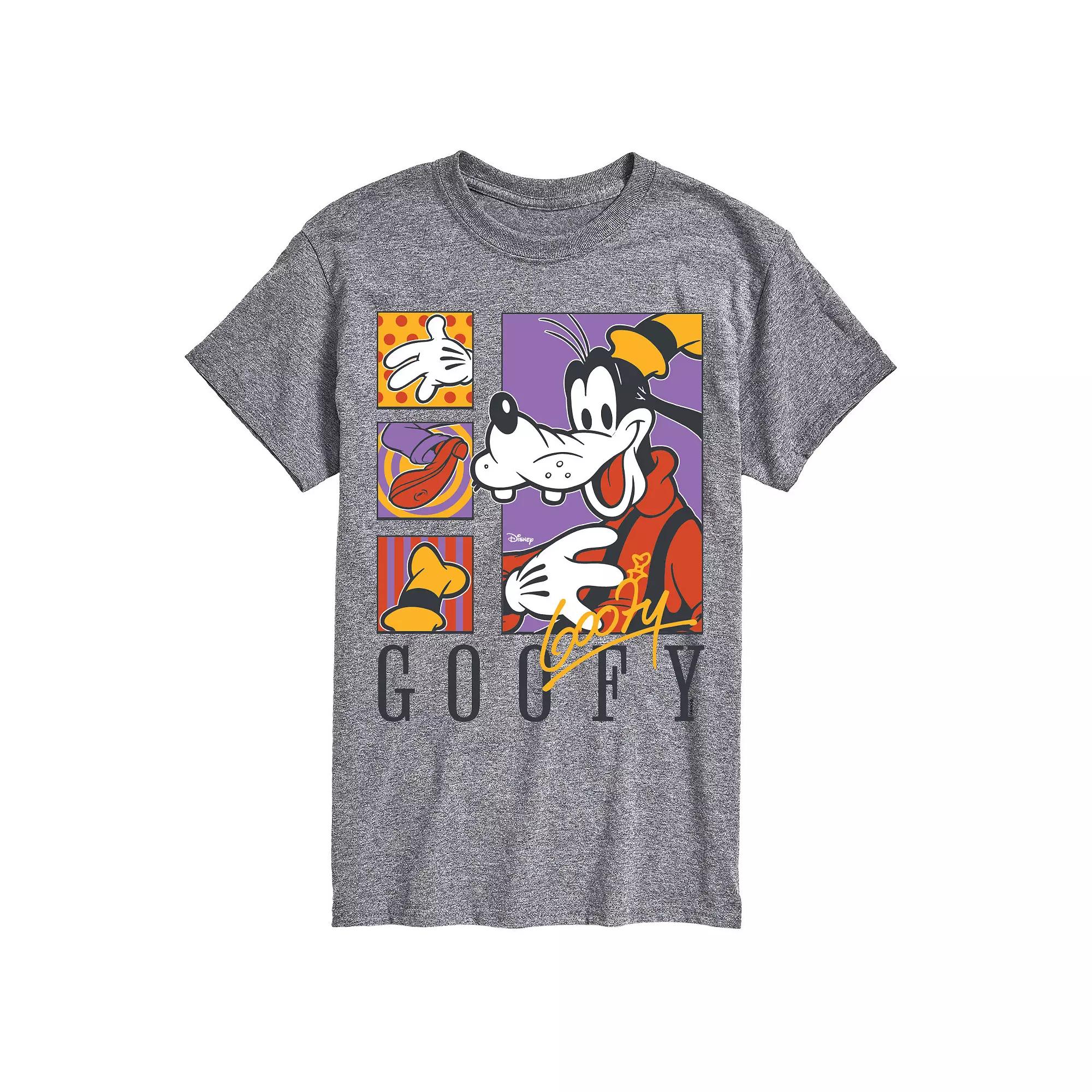 Big & Tall Disney's Goofy Retro Grid Graphic Tee, Men's,  Product Image
