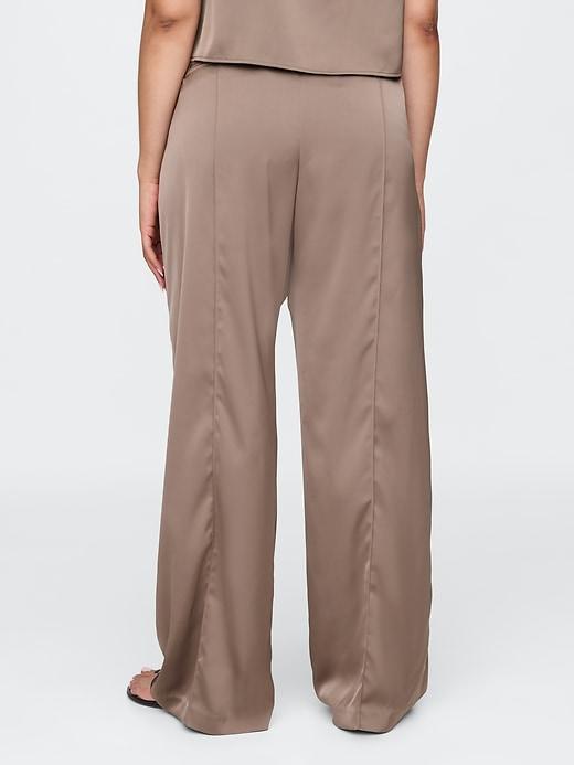 Mid Rise Recycled Satin Seamed Pants Product Image