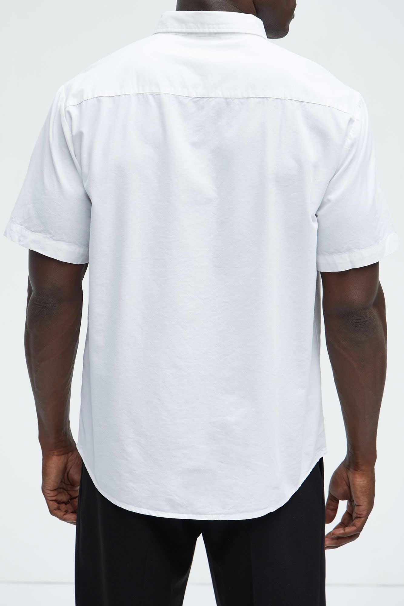 Ryland Short Sleeve Button Up Shirt - White Product Image