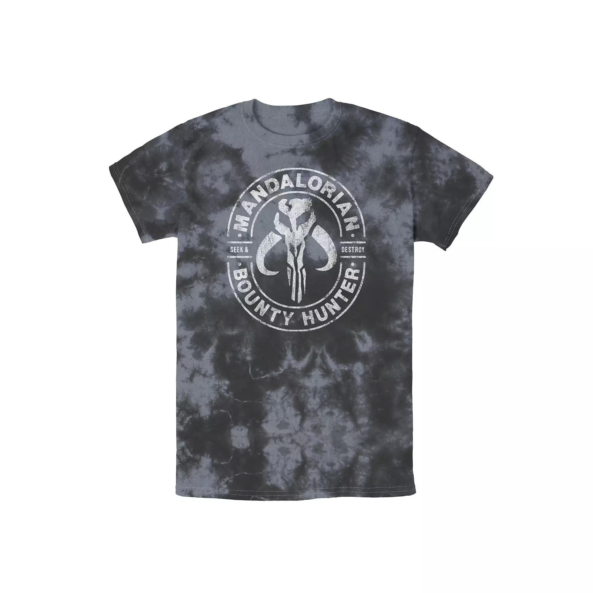 Men's Star Wars The Mandalorian Bounty Hunter Stamp Tee, Boy's, Size: XXL, Black Grey Product Image