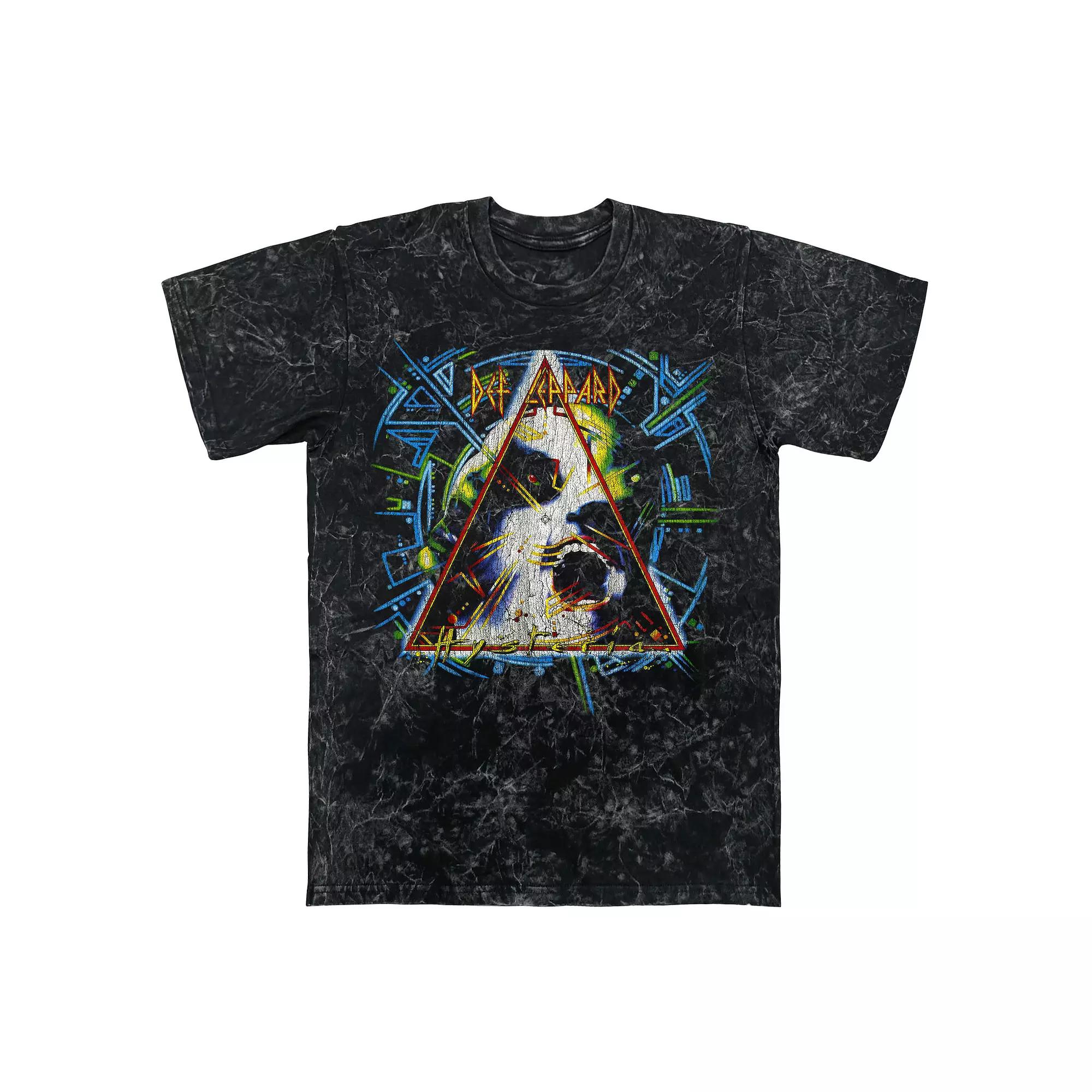 Men's Def Leppard Hysteria Mineral Wash Graphic Tee,  Product Image