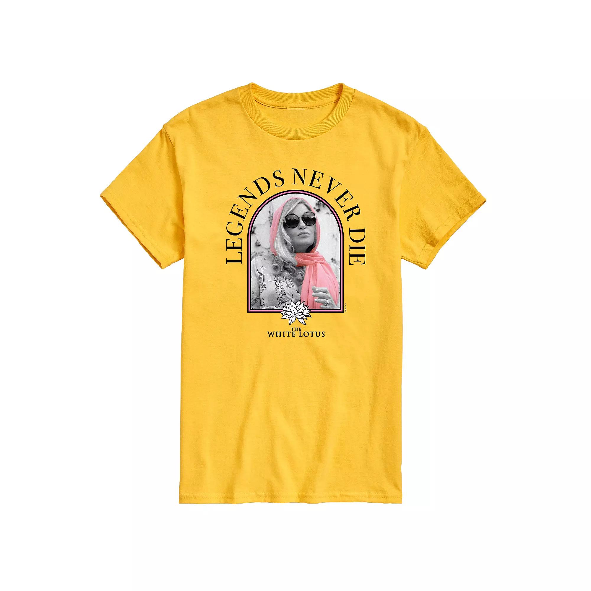 Men's White Lotus Legends Never Die Graphic Tee,  Product Image