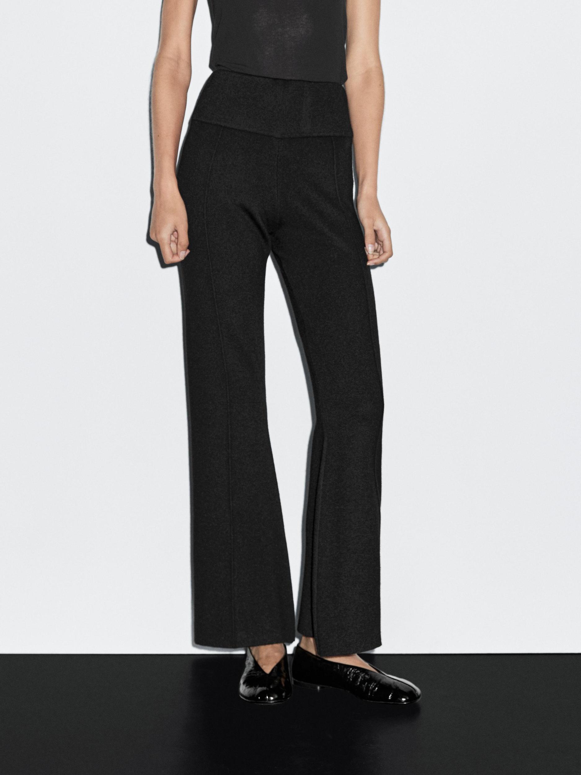 Flared knit trousers Product Image