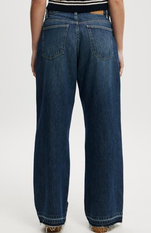Cotton On Women's Relaxed Wide Jean in Deepwater Blue Hem at Nordstrom, Size 14 Product Image