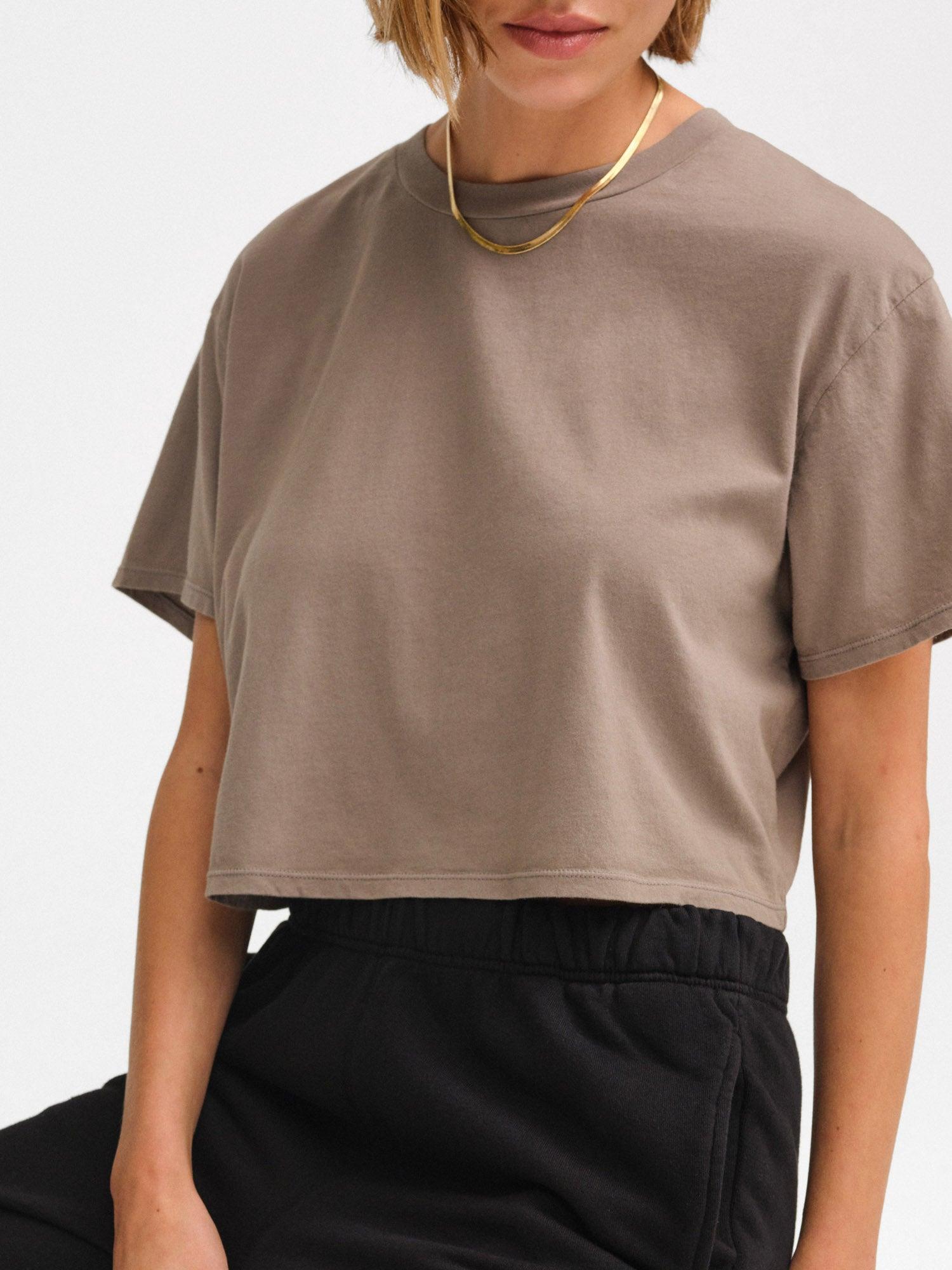 Organic Cotton Relaxed Crop Tee Female Product Image
