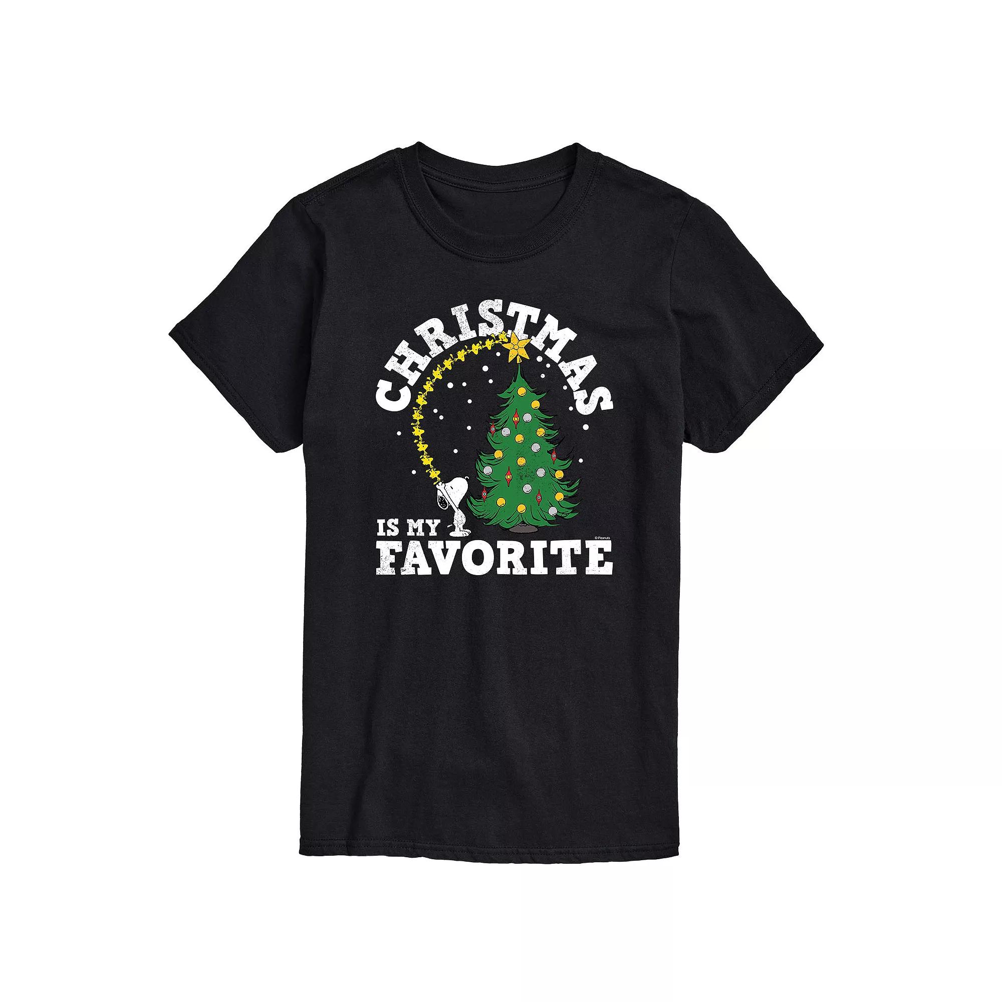 Big & Tall Peanuts Christmas Favorite Tee, Men's,  Product Image