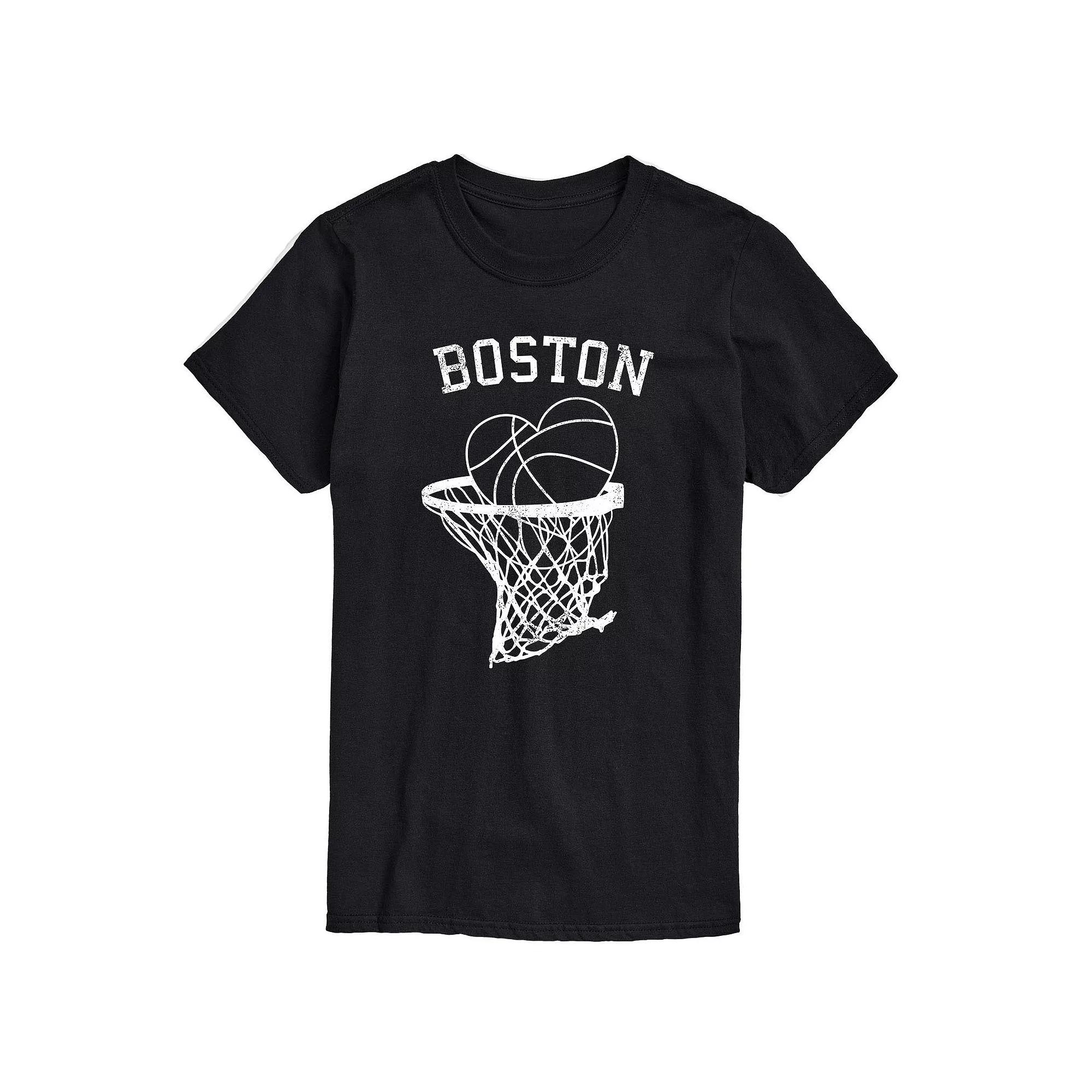 Men's Basketball Heart Boston Graphic Tee,  Product Image