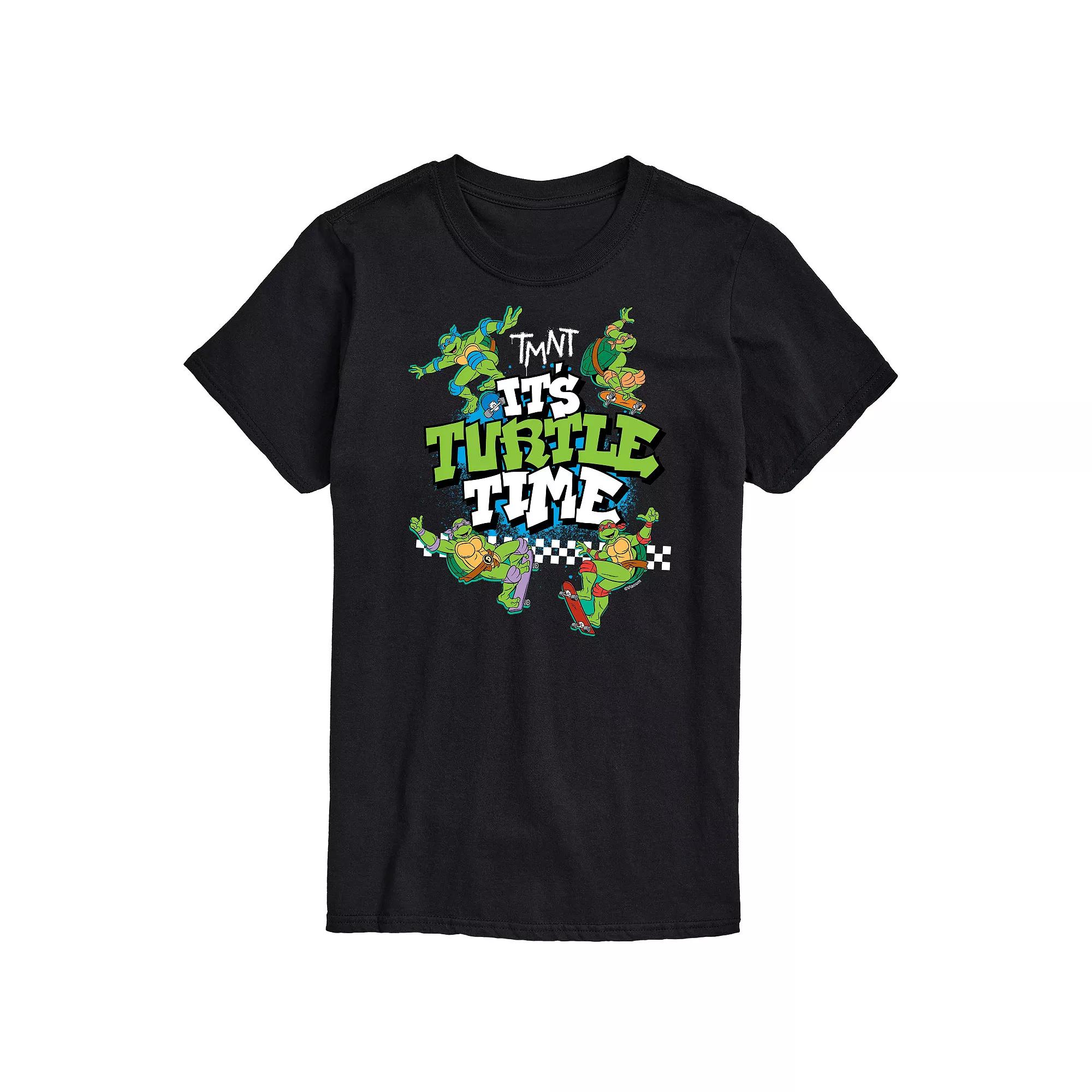 Big & Tall TMNT Turtle Time Graphic Tee, Men's, Size: Large Tall, Black Product Image