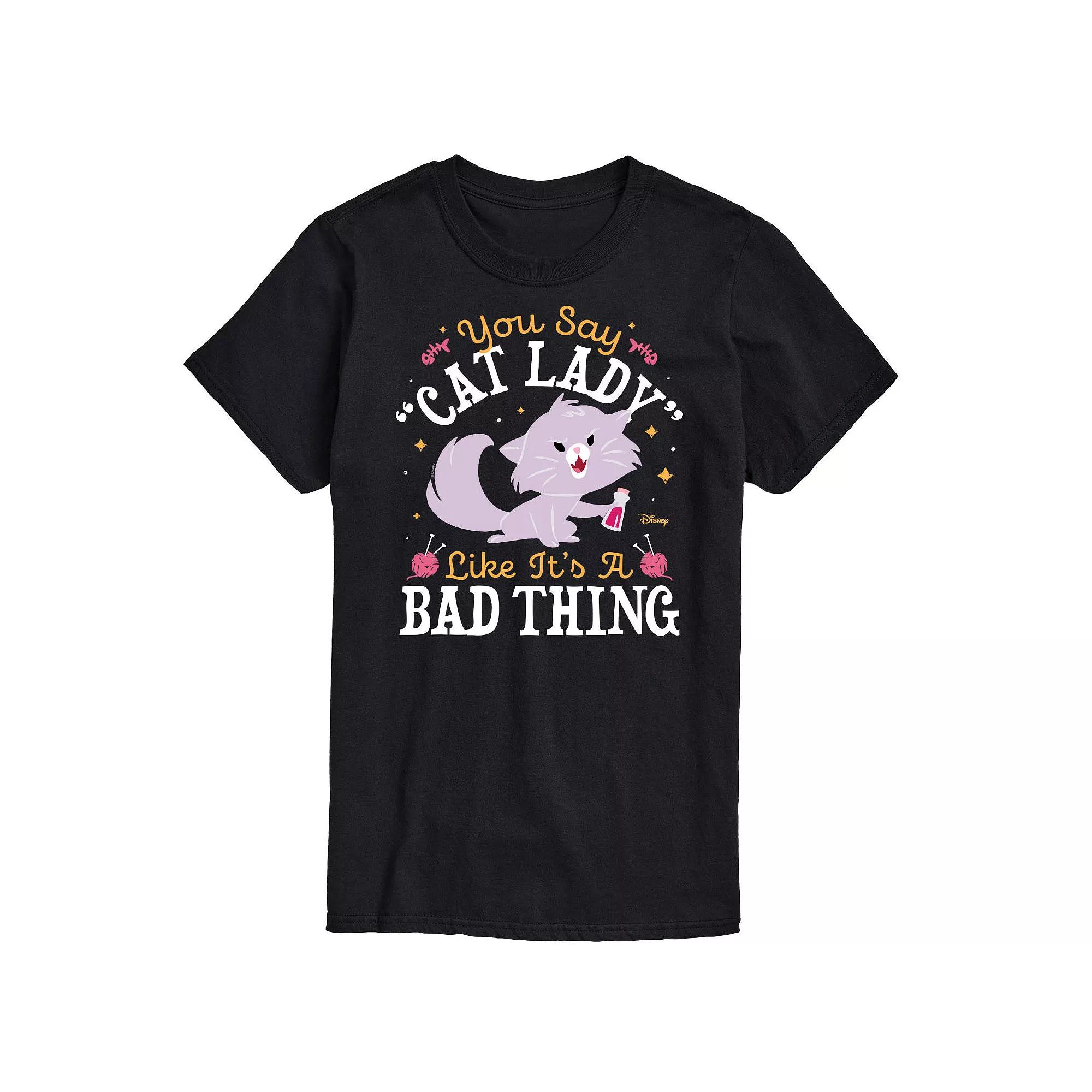 Disney's The Aristocats Men's Cat Lady Like Its a Bad Thing Graphic Tee,  Product Image