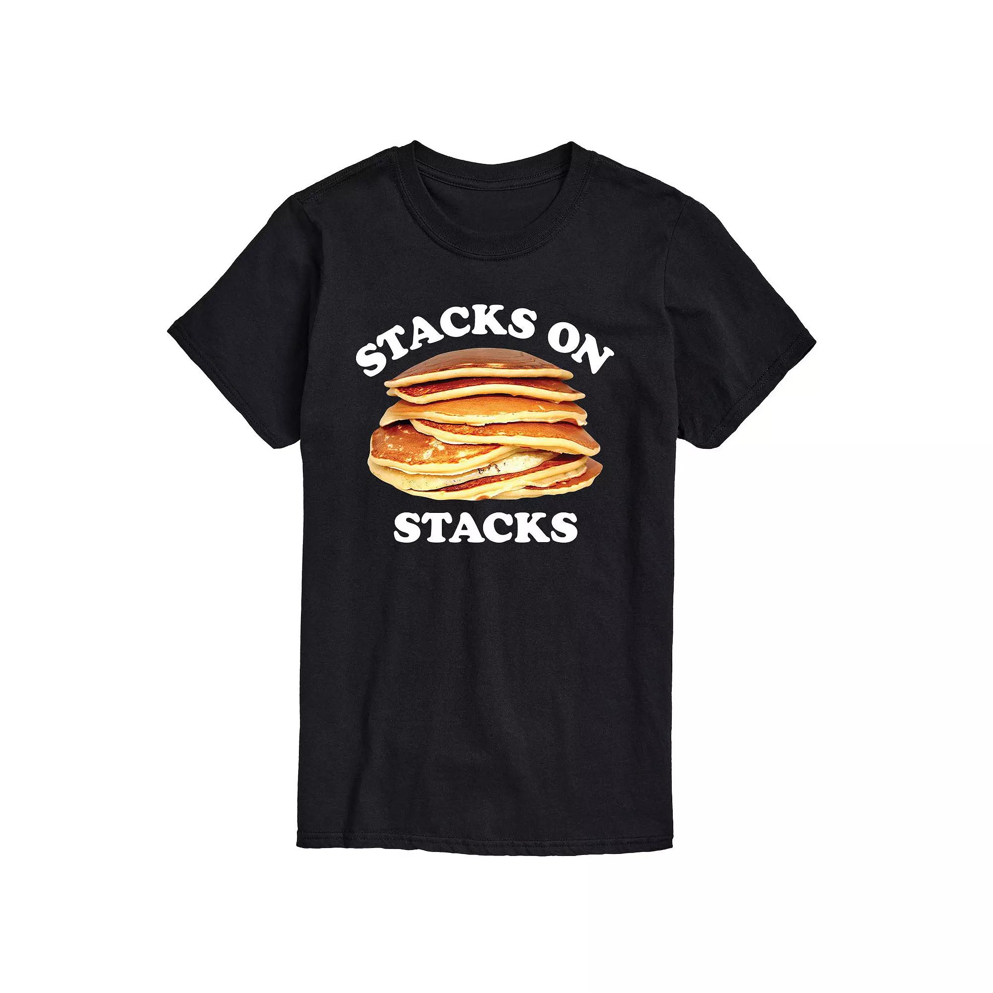 Men's Pancakes Stacks On Stacks Graphic Tee,  Product Image