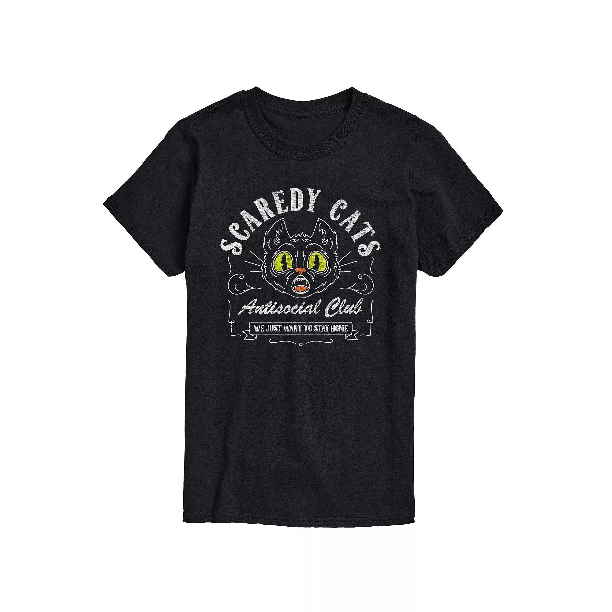 Big & Tall Scaredy Cats Tee, Men's,  Product Image