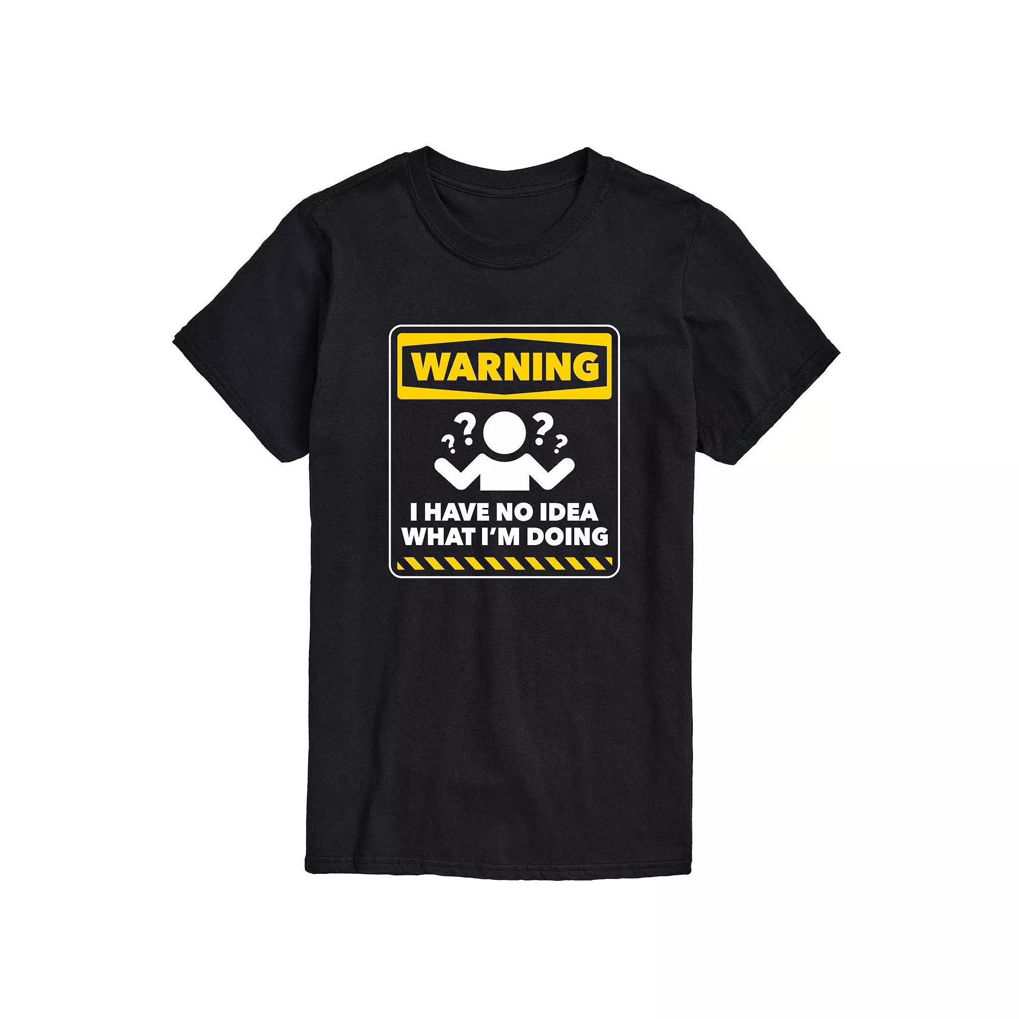 Men's Warning No Idea Tee,  Product Image