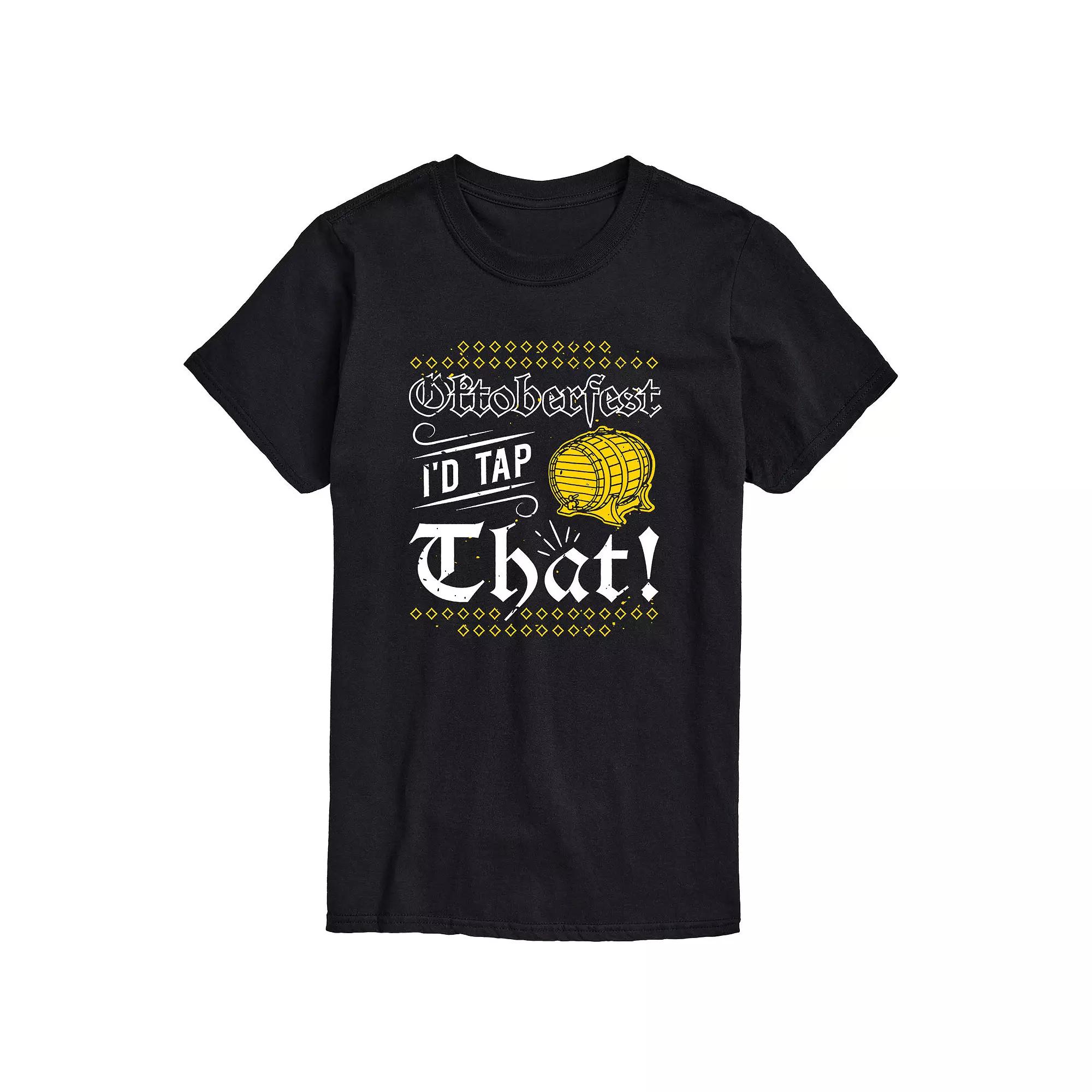 Big & Tall Oktoberfest I'd Tap That Graphic Tee, Men's, Size: 3XL Tall, Black Product Image