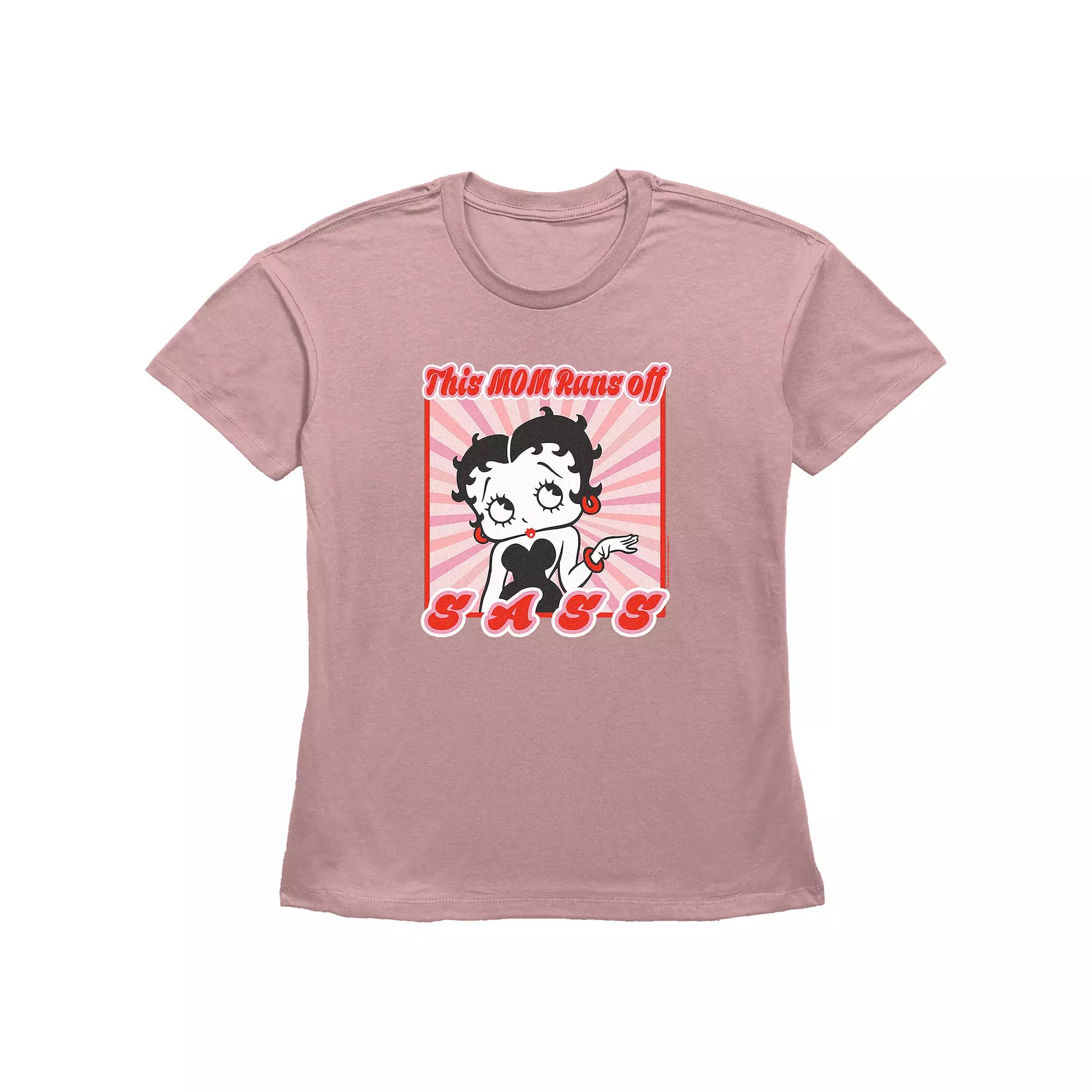 Women's Betty Boop My Mom Runs Off Sass Basic Fit Graphic Tee,  Product Image