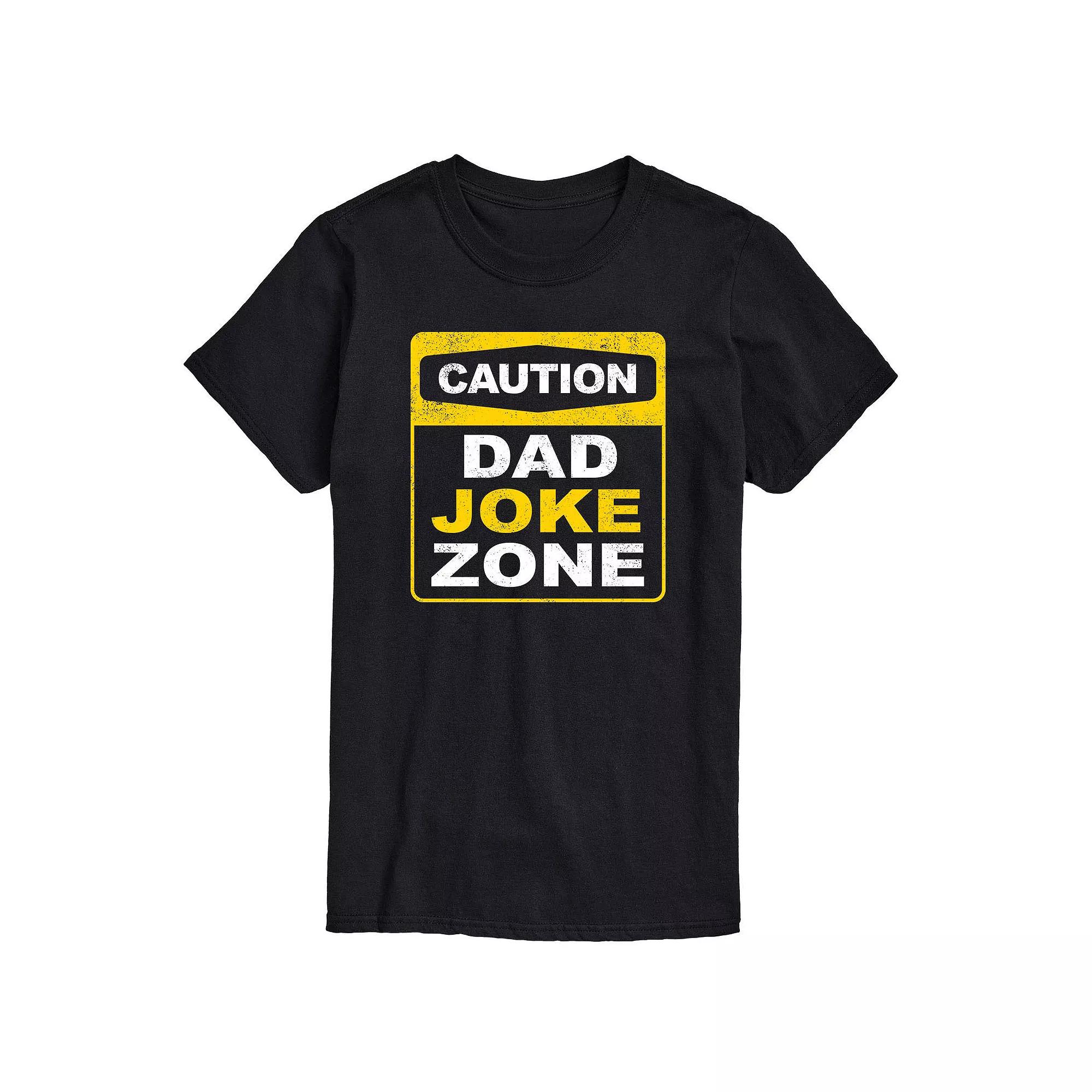 Big & Tall Caution Dad Joke Zone Graphic Tee, Men's,  Product Image