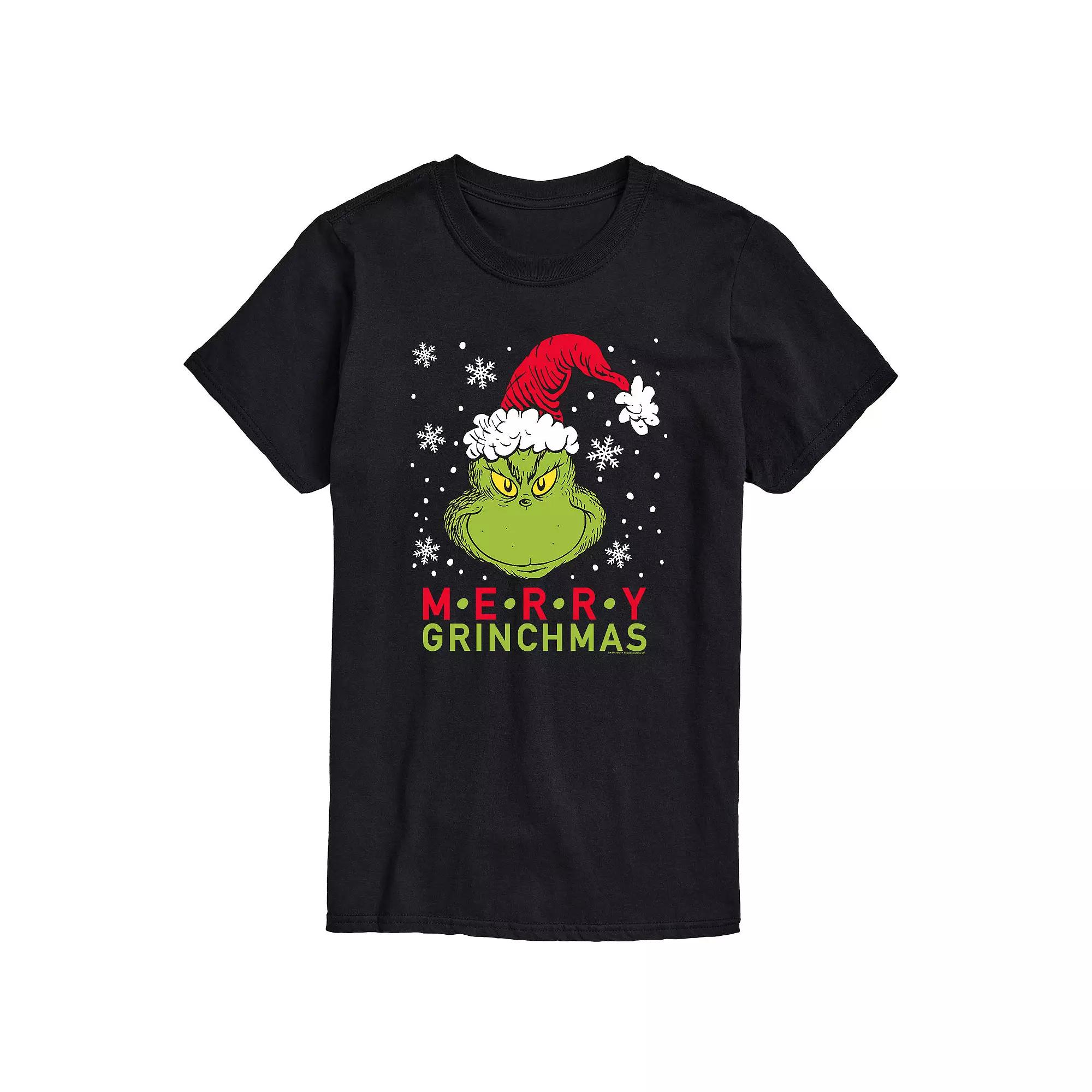 Big & Tall Dr. Seuss Merry Grinchmas Tee, Men's,  Product Image