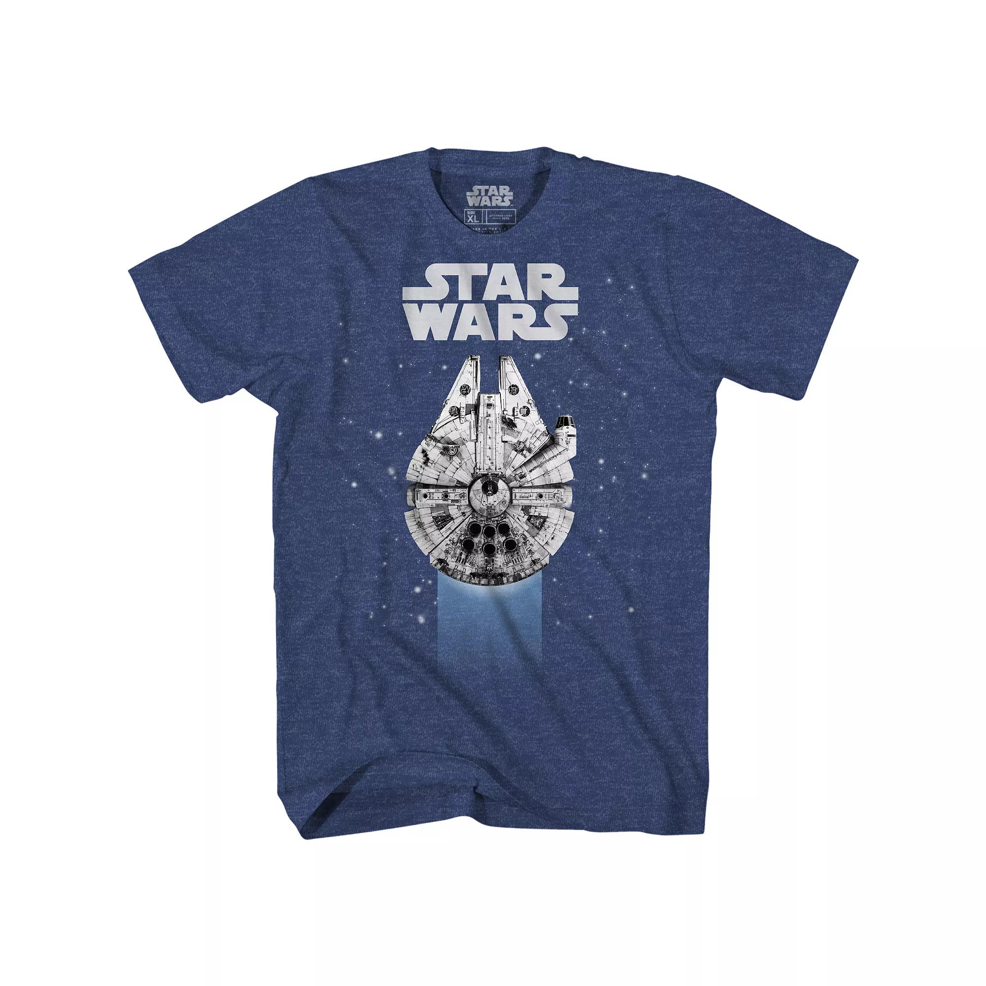 Men's Star Wars Millennium Falcon Tee, Size: Medium, Navy Grey Product Image