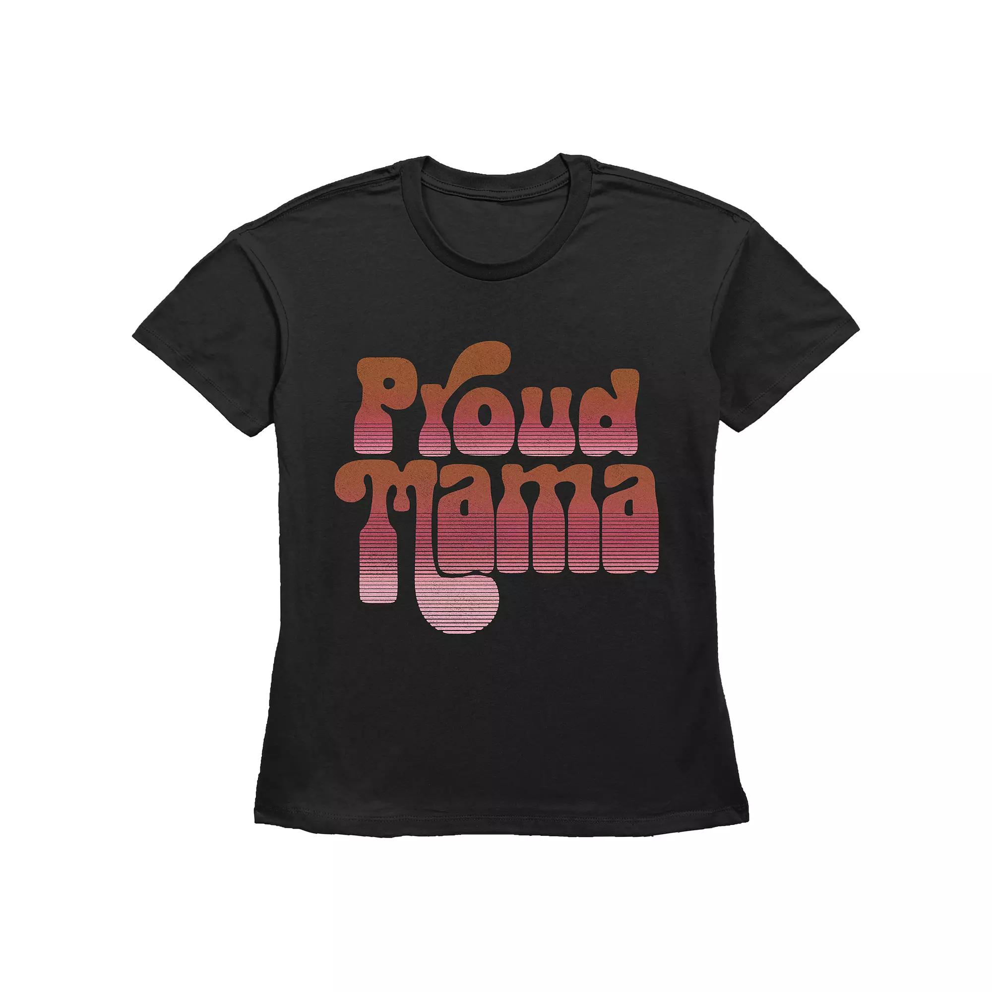 Women's Proud Mama Basic Fit Graphic Tee,  Product Image