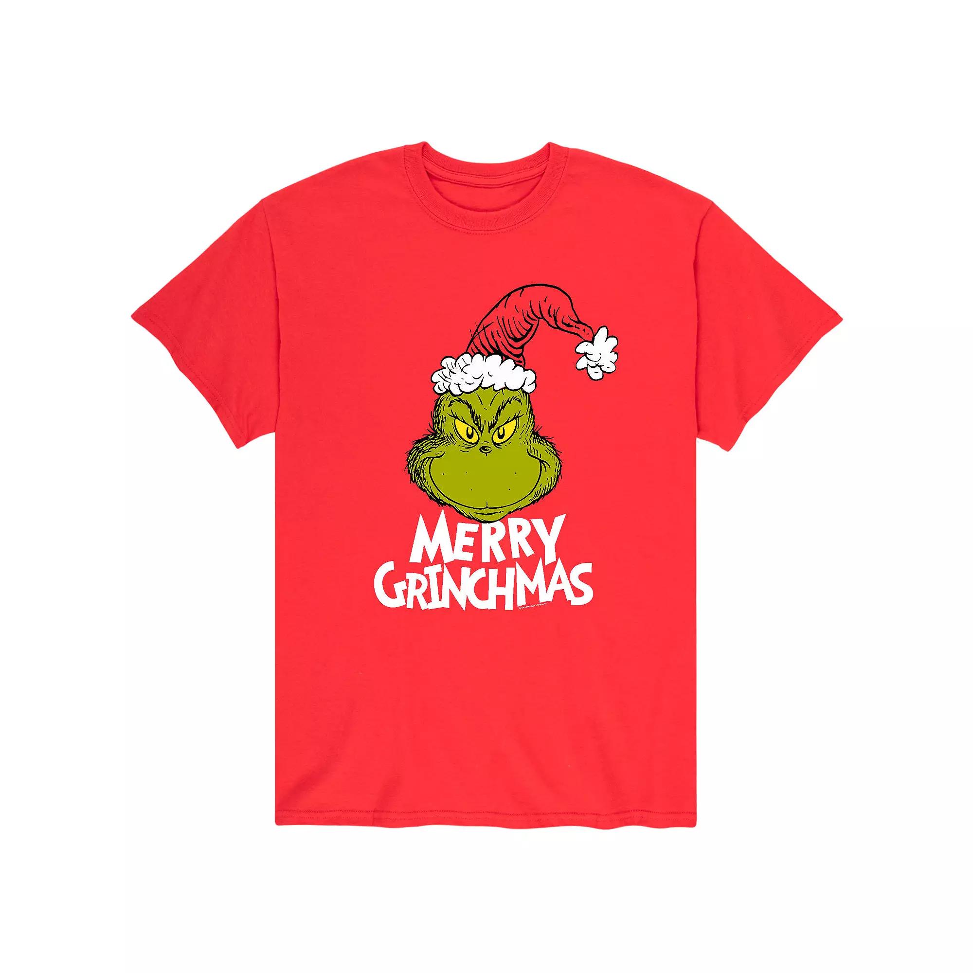 Men's Dr. Seuss The Grinch Grinchmas Tee, Size: Small, Red Product Image