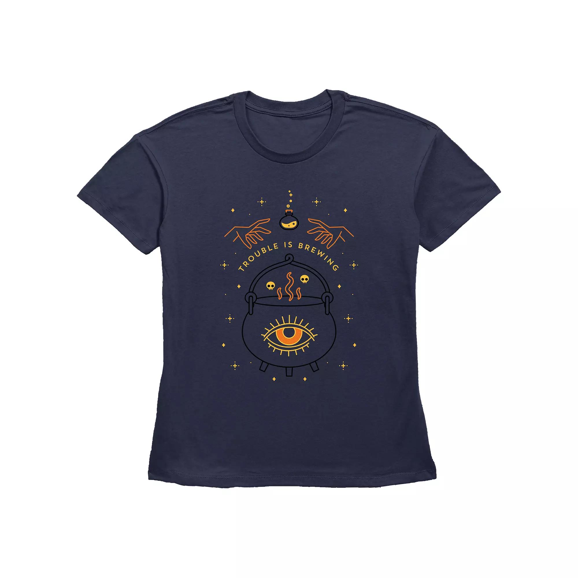 Disney's Hocus Pocus Trouble Is Brewing Women's Graphic Tee,  Product Image