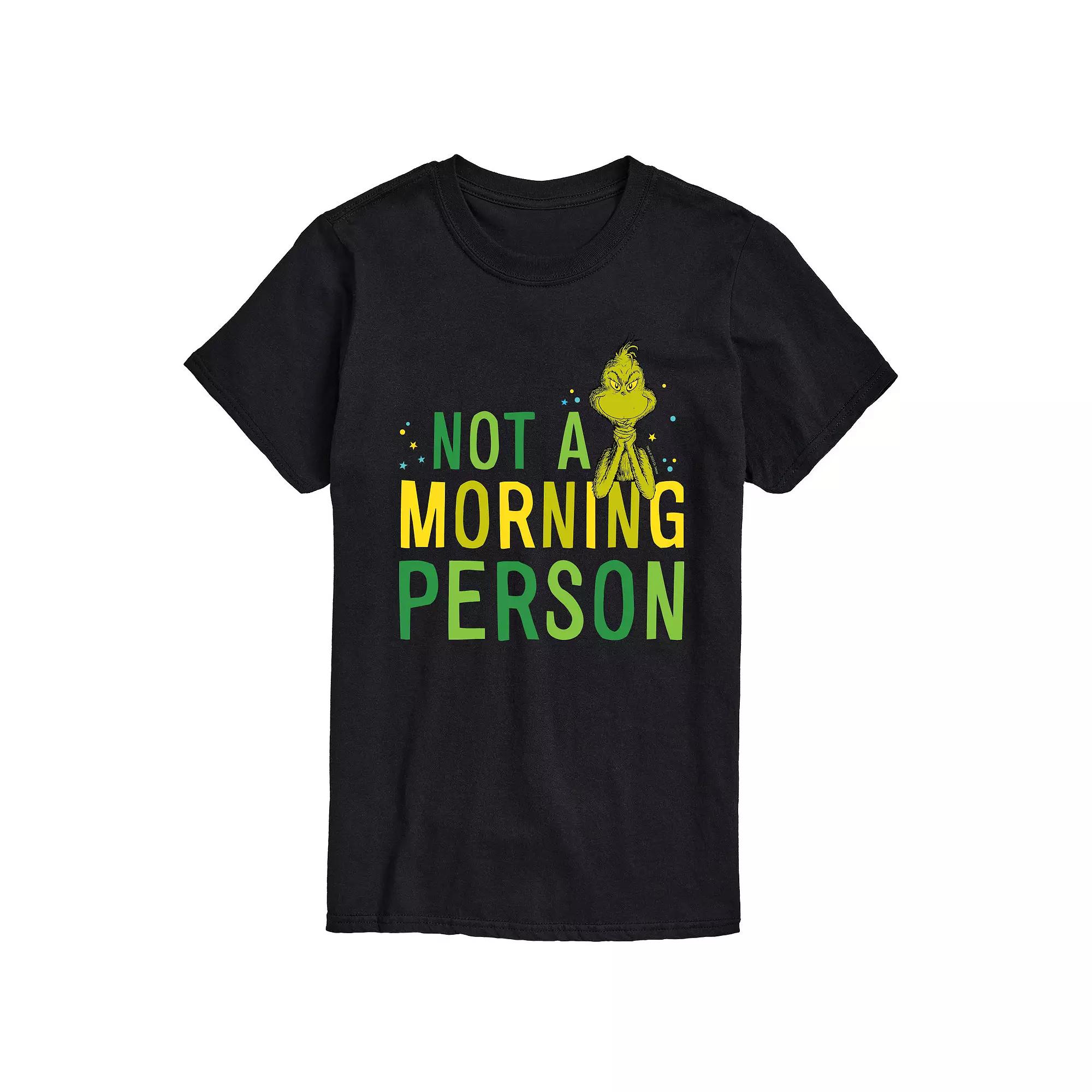 Big & Tall Dr. Seuss Grinch Not A Morning Person Graphic Tee, Men's,  Product Image