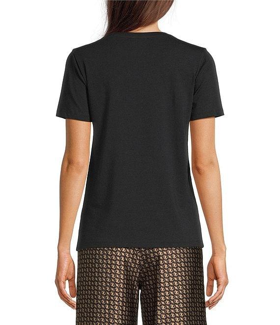 Le' AL.X Organic Cotton Knit Crew Neck Short Sleeve Tee Shirt Product Image