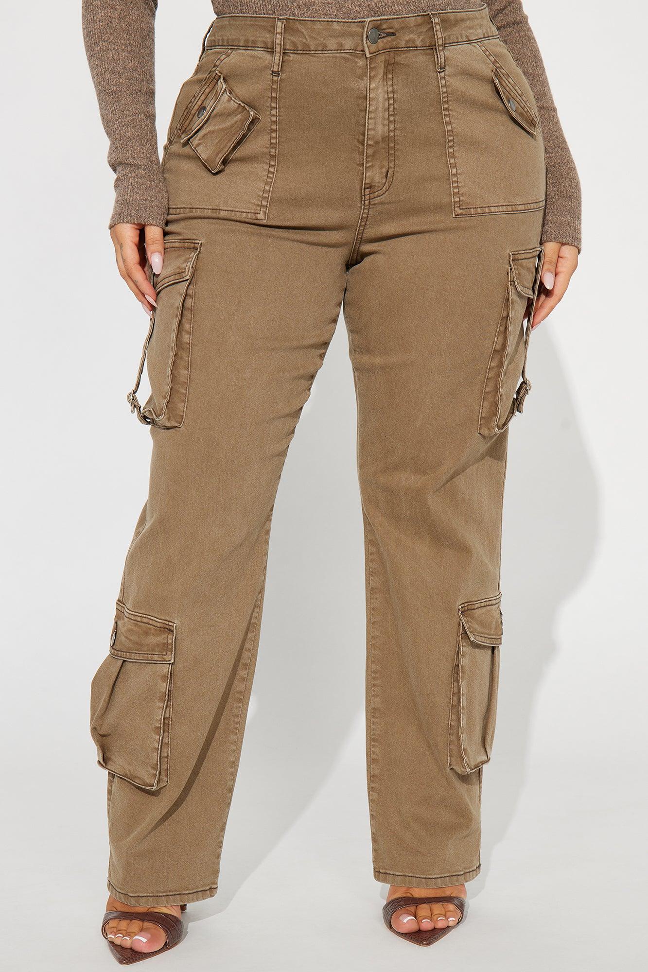 Nothing Left To Say Cargo Jeans - Olive Product Image