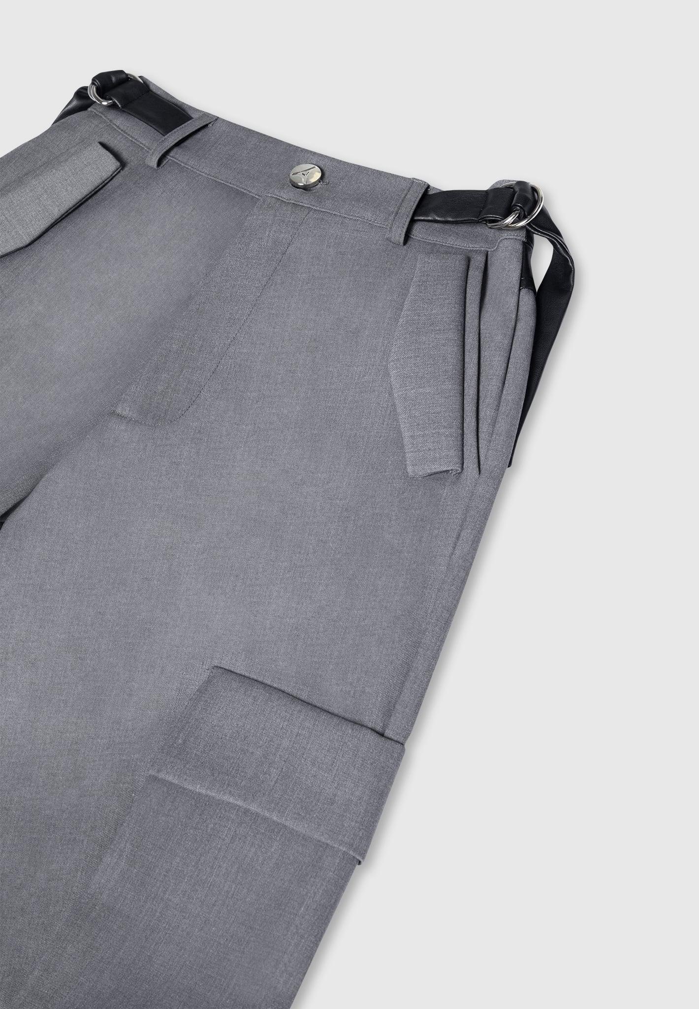 Tailored Cargo Trousers - Grey/Black Female Product Image