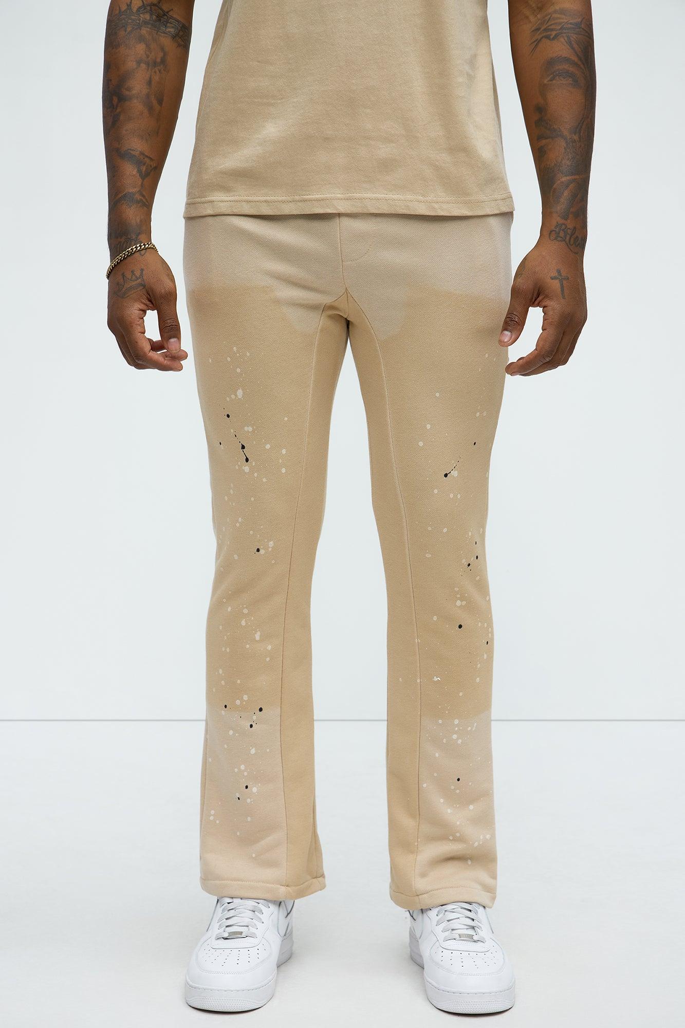 Workwear Flared Sweatpants - Tan Product Image