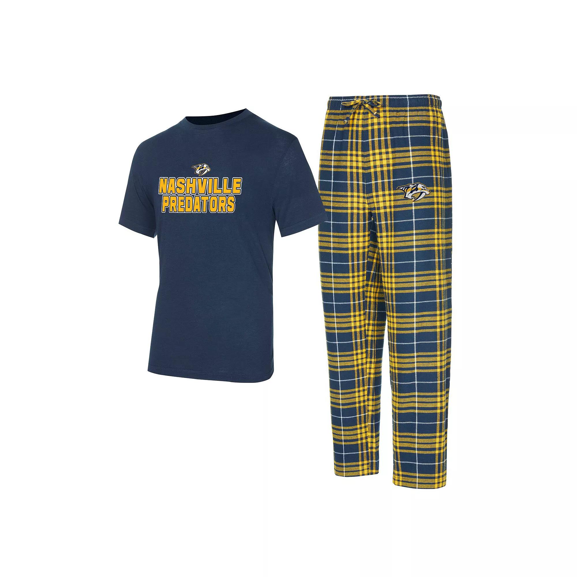 Mens Concepts Sport Nashville Predators Vector T-Shirt & Pants Sleep Set Pdt Blue Product Image