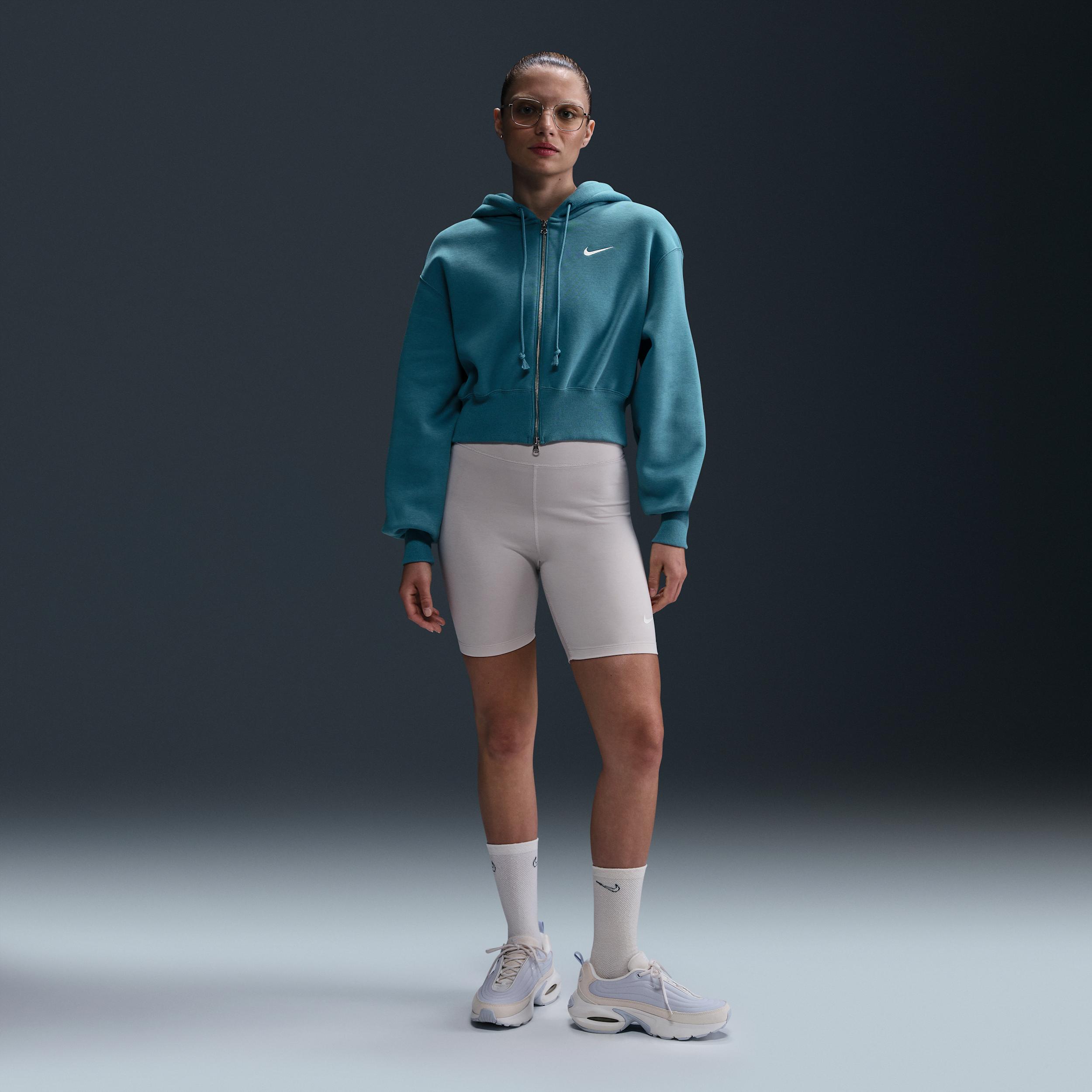 Women's Nike Sportswear Phoenix Fleece Loose Cropped Full-Zip Hoodie Product Image