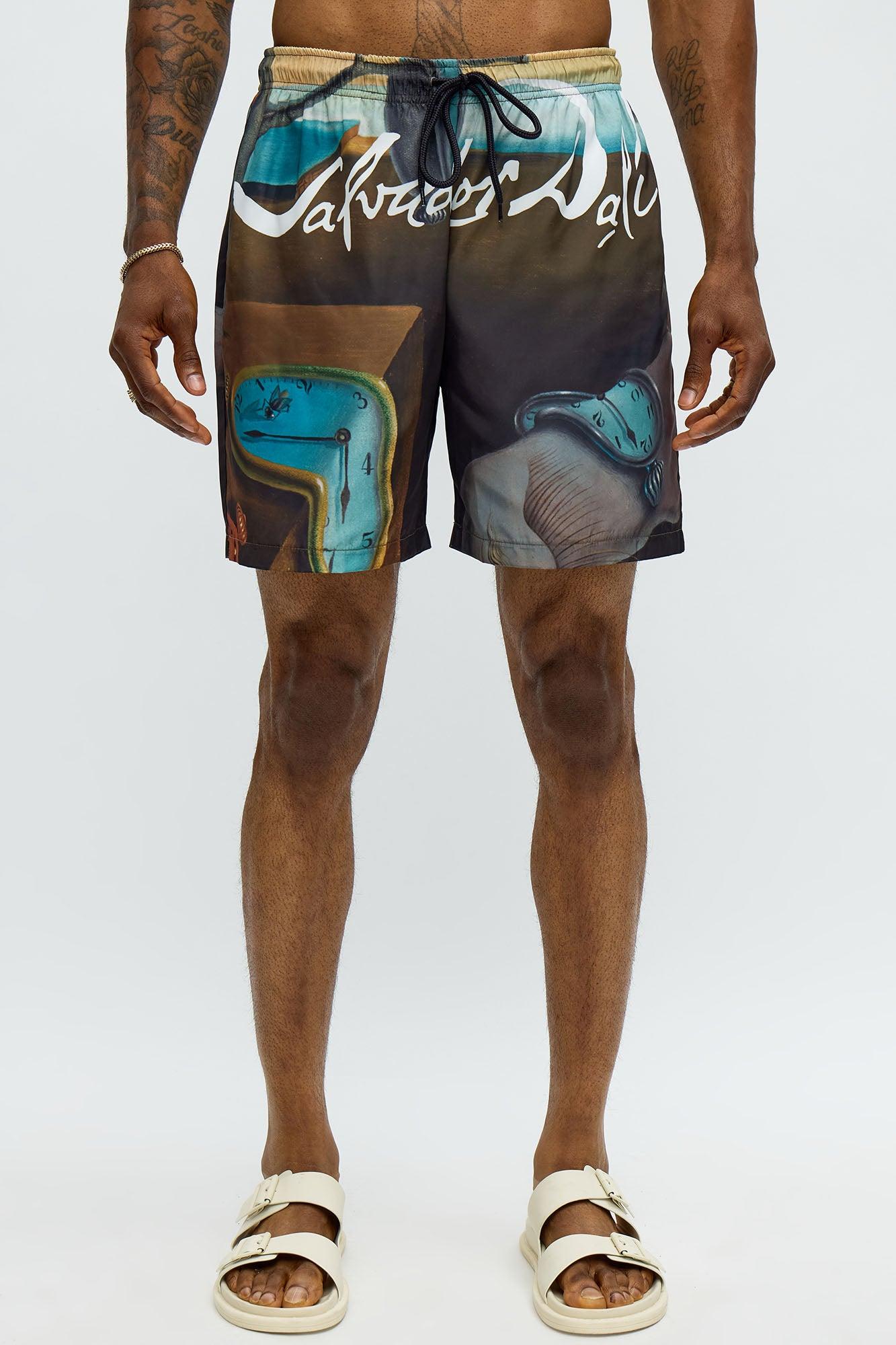 Salvador Dali Memory Printed Swim Trunk - Multi Color Product Image