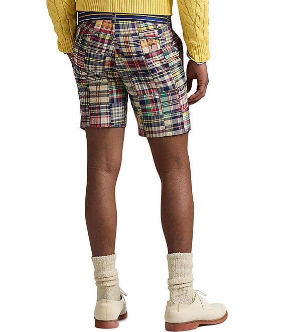 Polo Ralph Lauren Straight Patchwork Madras 9.5#double; Inseam Shorts Product Image