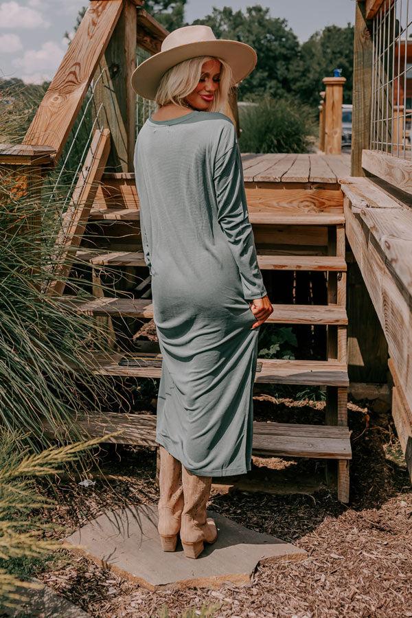 Breezy Times Shift Dress In Jade Product Image