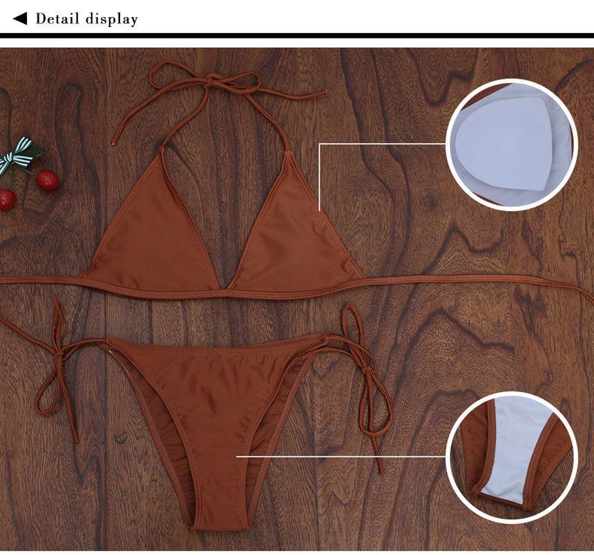 Set: Halter-Neck Bikini + Self-Tie Bottom Product Image