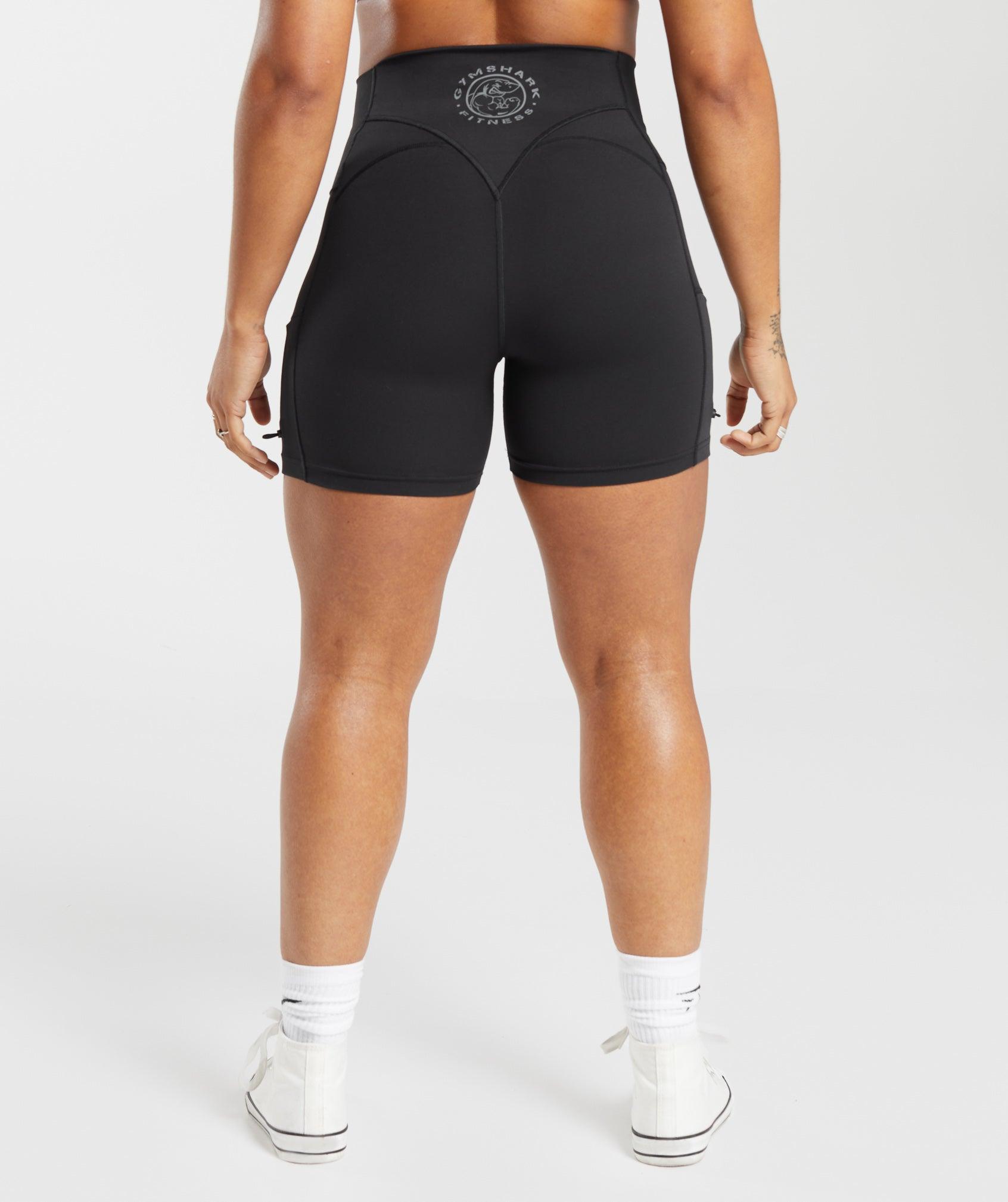 Gymshark Legacy Logo Tight Shorts - Black Female Product Image