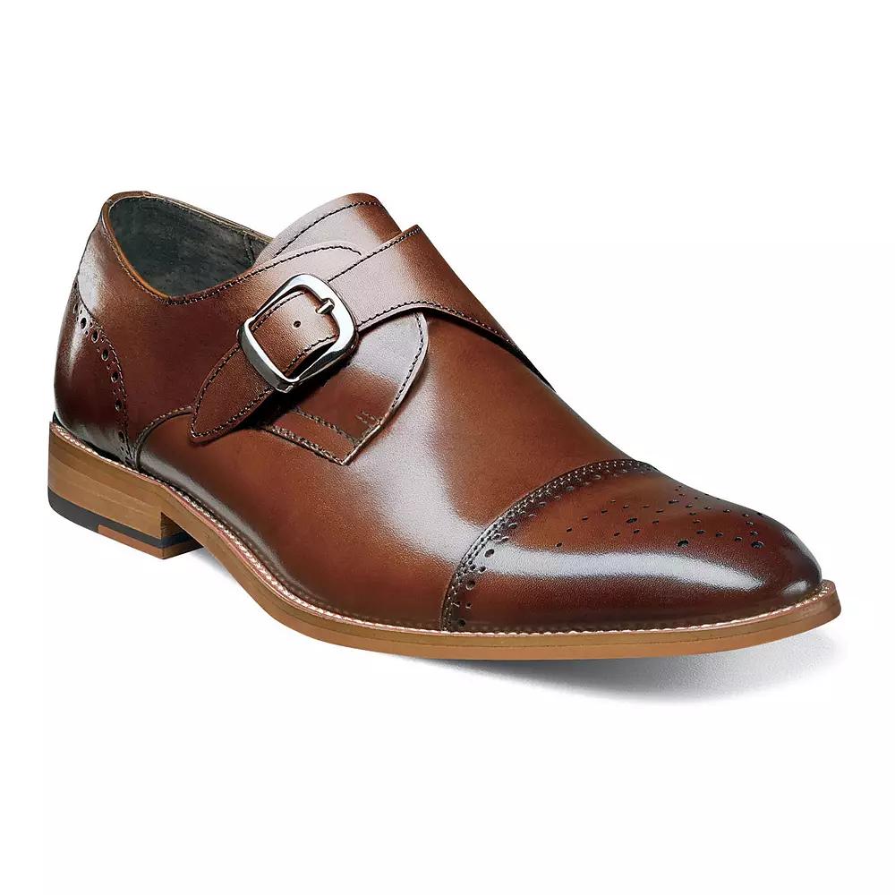 Stacy Adams Duncan Men's Leather Monk Strap Dress Shoes, Size: 11, Red Product Image