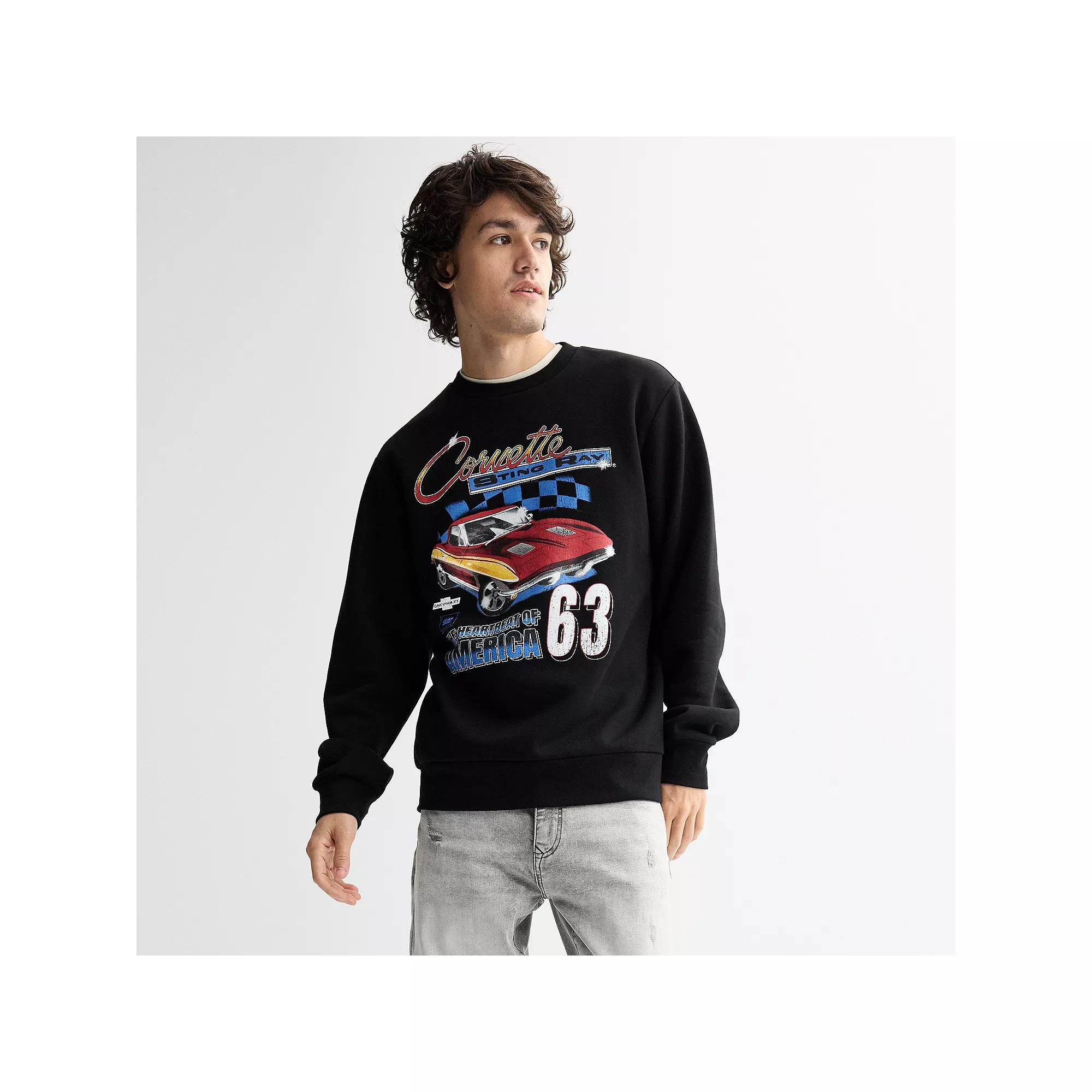 Men's Corvette Cruiser Graphic Fleece, Size: Large, Black Product Image
