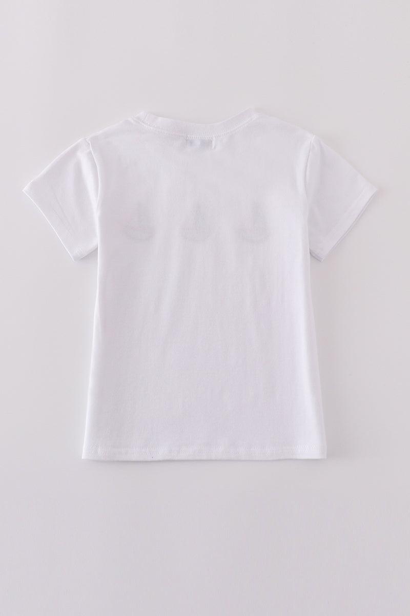 Premium Blue sailboat embroidery top Product Image