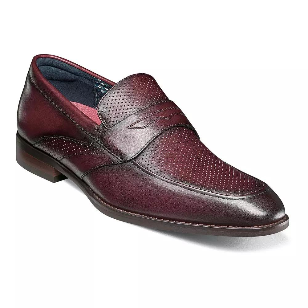 Stacy Adams Karnes Mens Leather Penny Loafers Product Image