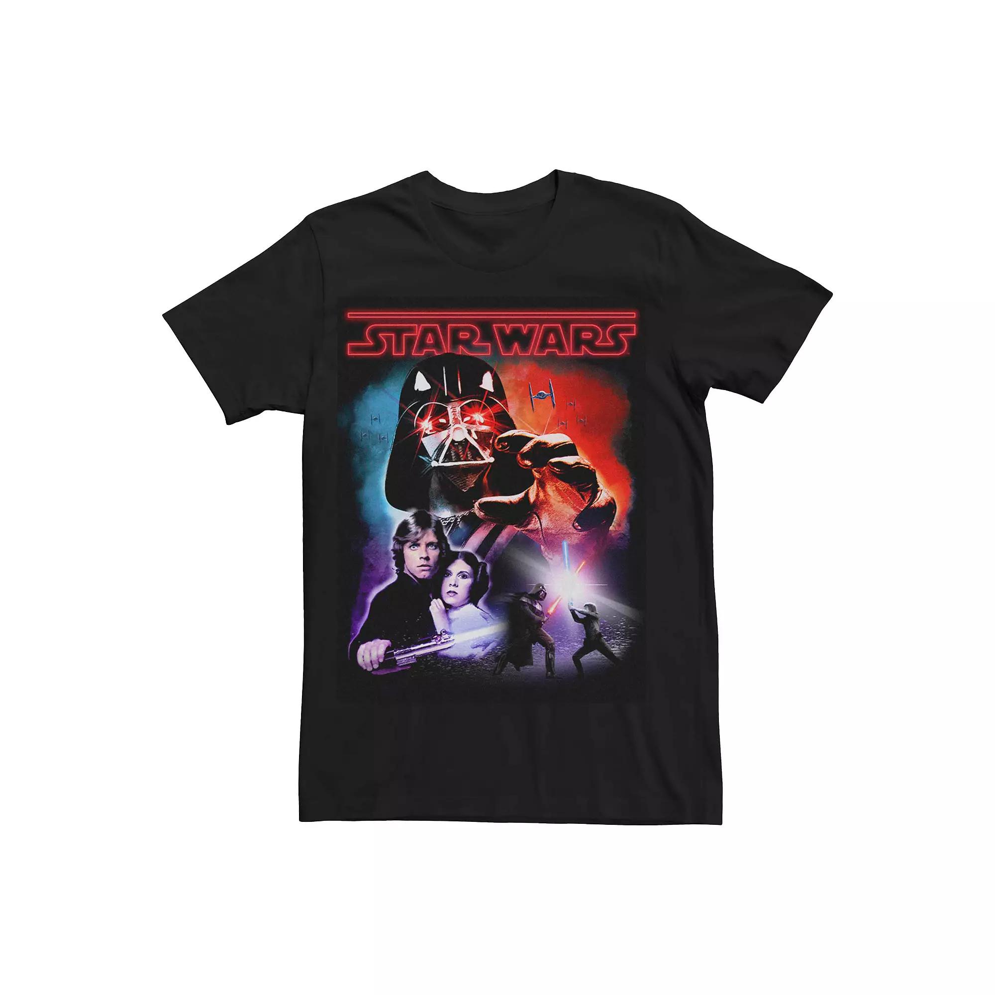 Men's Star Wars 80's Neon Mashup Poster Graphic Tee,  Product Image