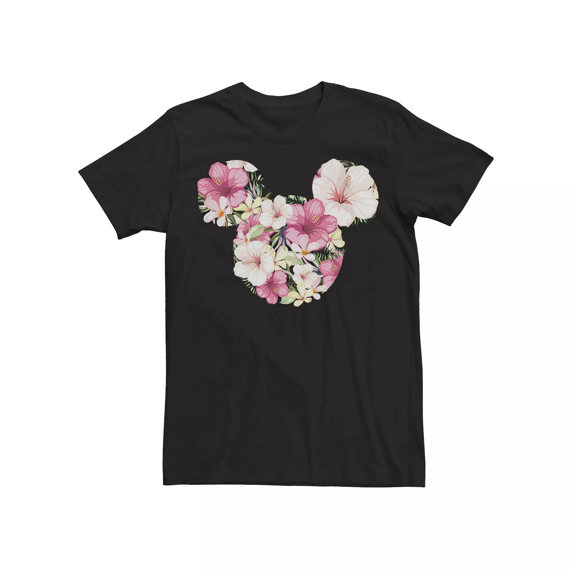 Disney's Mickey & Friends Mickey Floral Fill Men's Tee,  Product Image