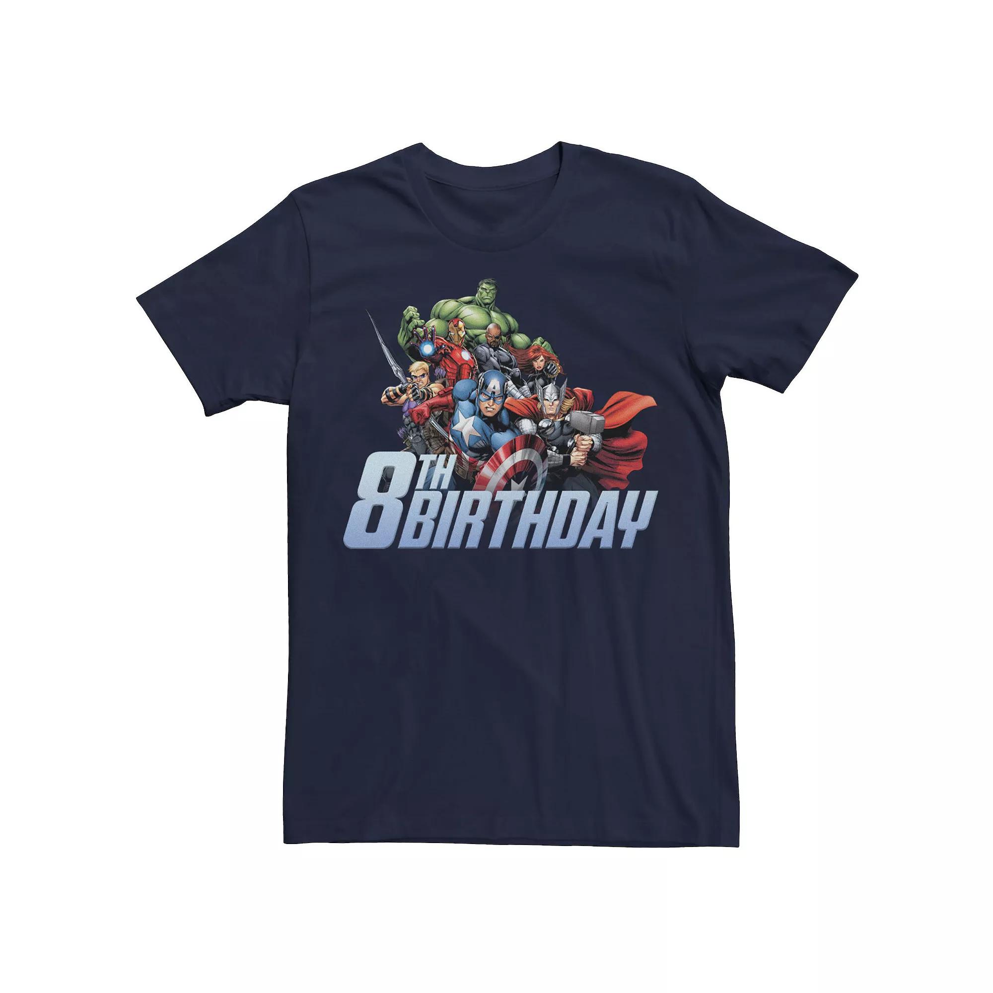 Men's Marvel Avengers Team 8th Birthday Tee,  Product Image