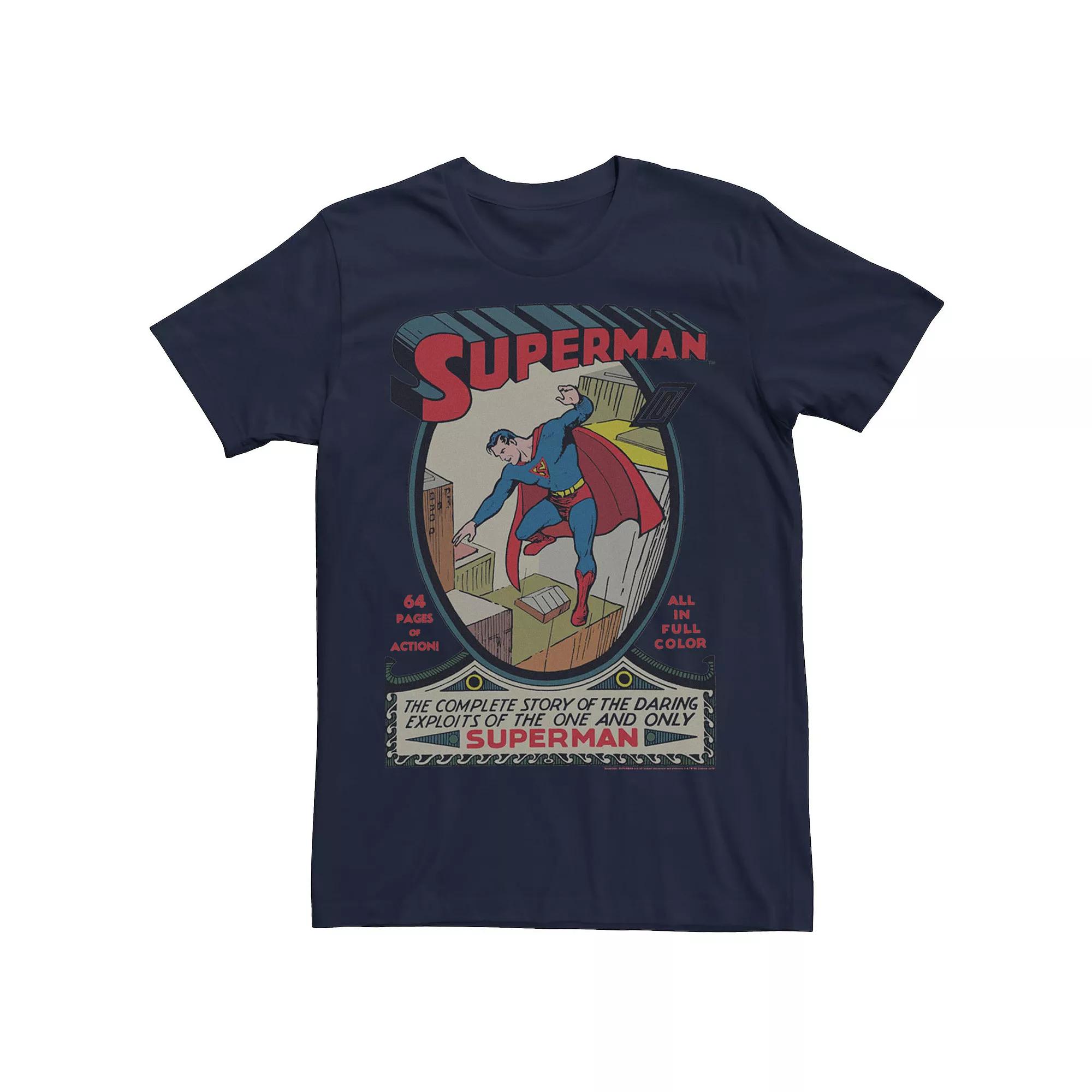 Men's DC Comics Superman Vintage Comic Book Page Graphic Tee,  Product Image