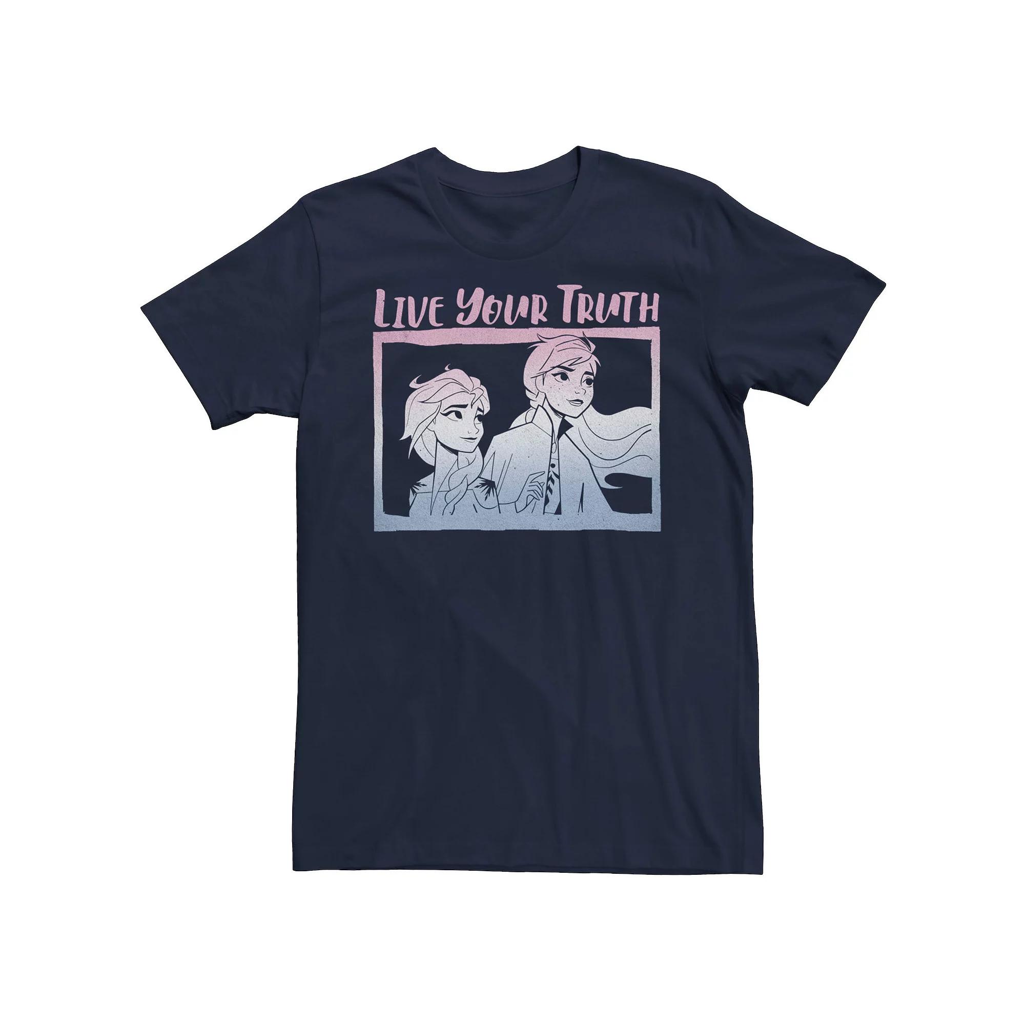 Men's Frozen 2 Anna & Elsa Live Your Truth Tee,  Product Image